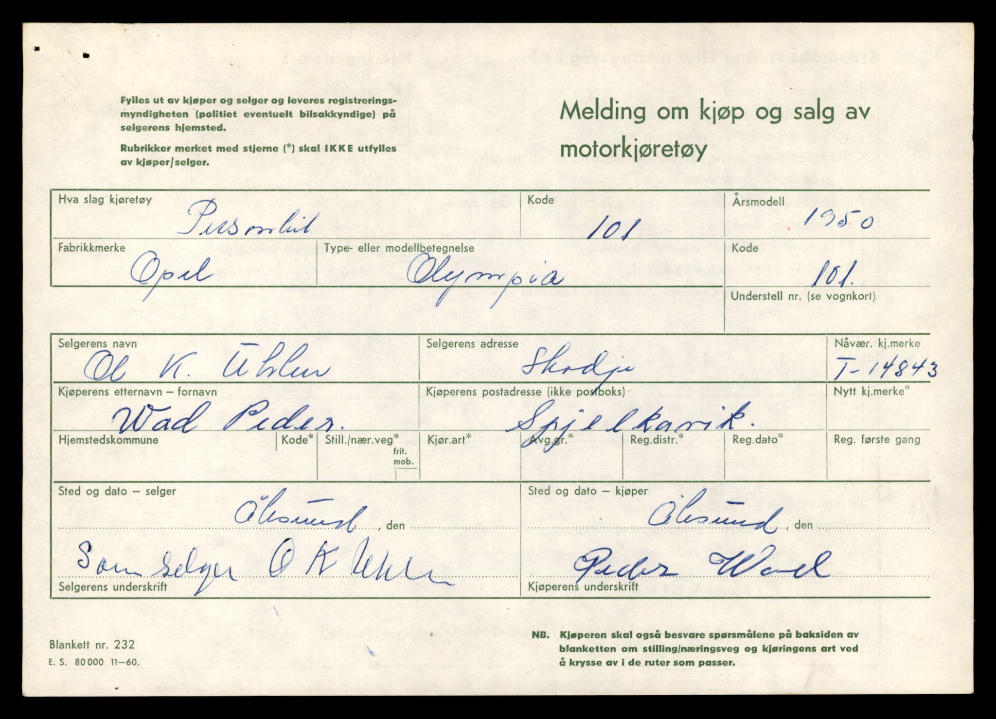 Møre og Romsdal vegkontor - Ålesund trafikkstasjon, AV/SAT-A-4099/F/Fe/L0048: Registreringskort for kjøretøy T 14721 - T 14863, 1927-1998, p. 2805