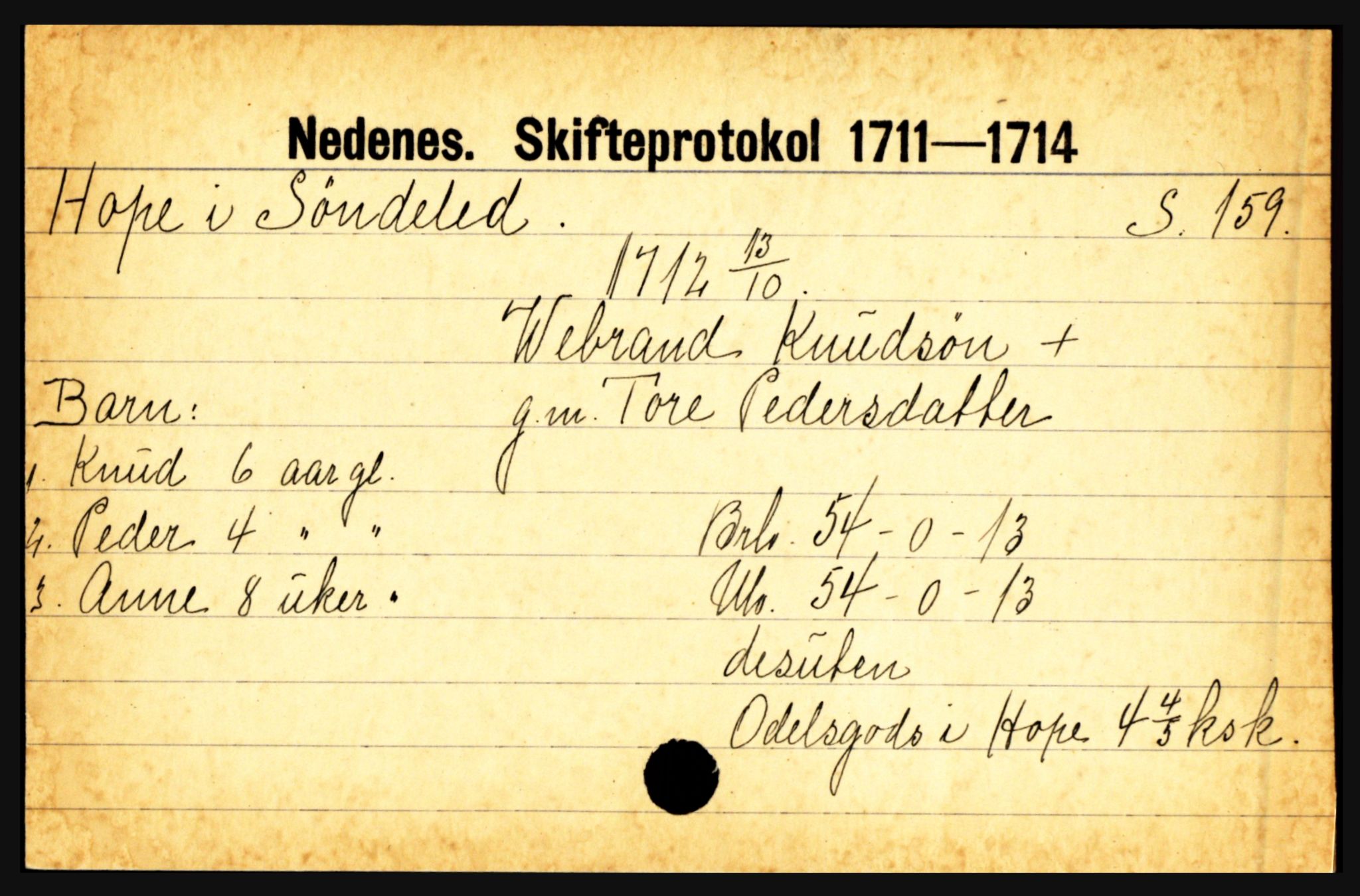 Nedenes sorenskriveri før 1824, AV/SAK-1221-0007/H, p. 12899