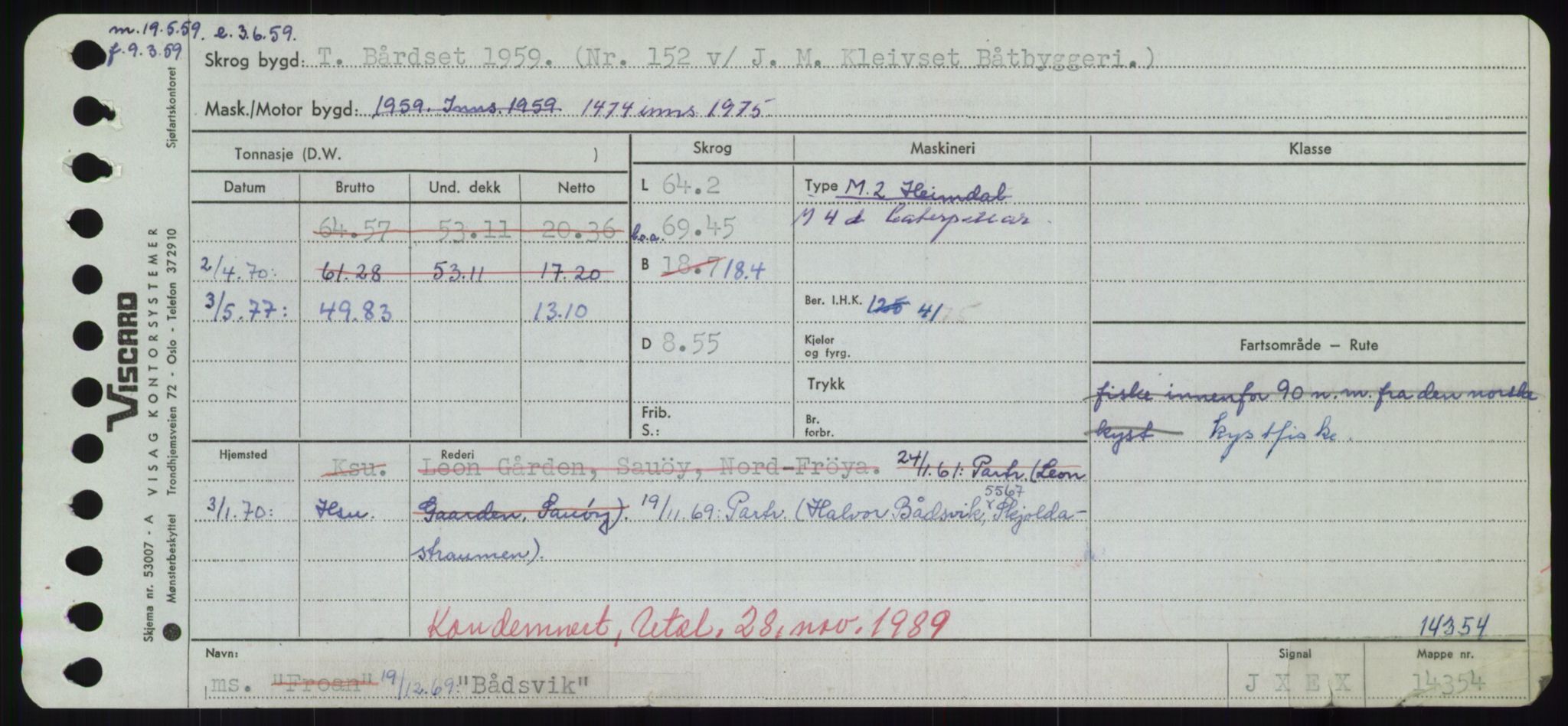 Sjøfartsdirektoratet med forløpere, Skipsmålingen, RA/S-1627/H/Hd/L0006: Fartøy, Byg-Båt, p. 833