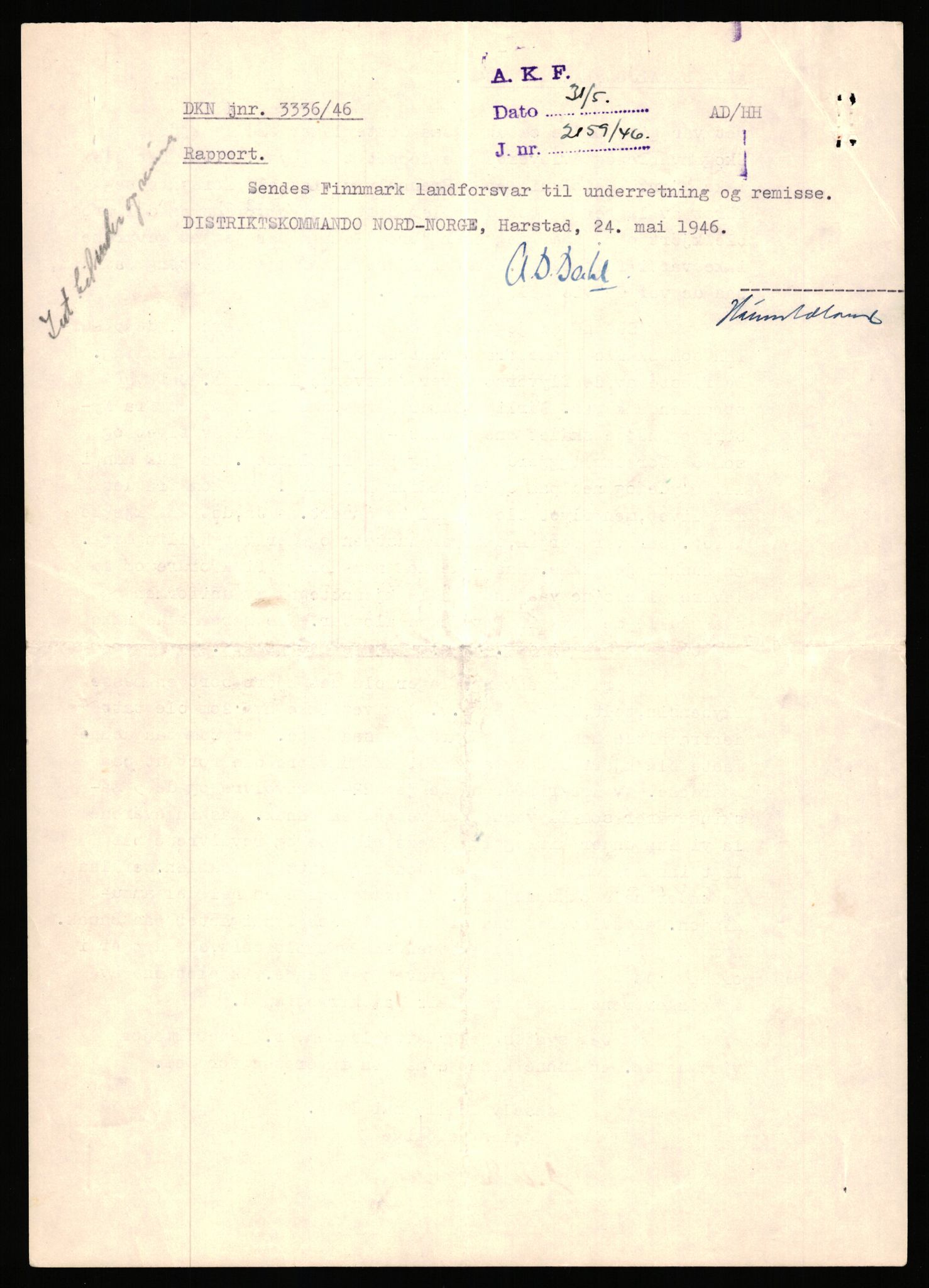 Forsvaret, Forsvarets krigshistoriske avdeling, AV/RA-RAFA-2017/Y/Yb/L0150: II-C-11-640  -  6. Divisjon: Alta bataljon, 1940-1964, p. 830