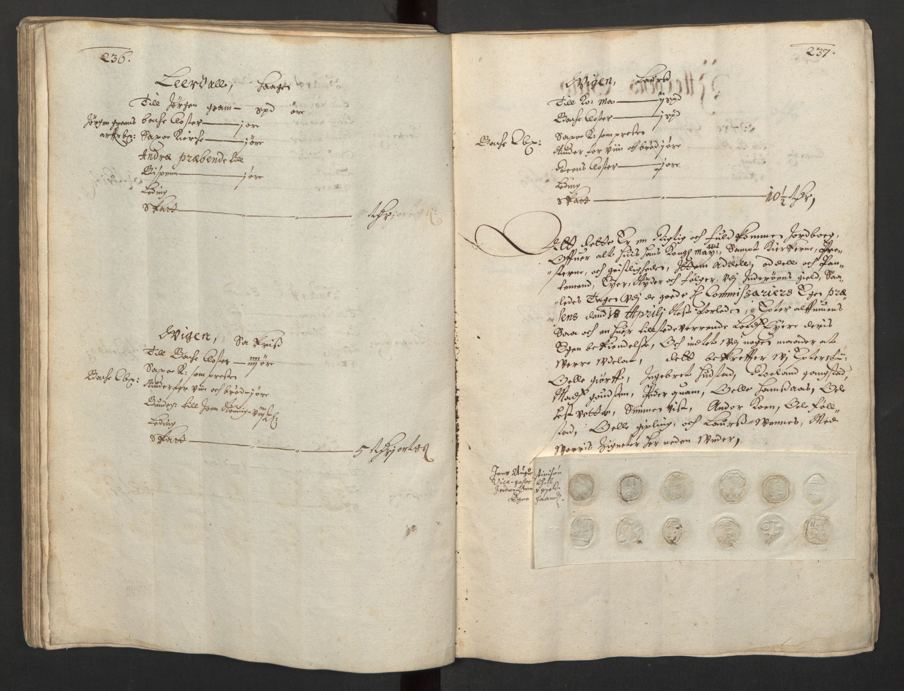 Rentekammeret inntil 1814, Realistisk ordnet avdeling, AV/RA-EA-4070/L/L0029/0001: Trondheim lagdømme: / Alminnelig jordebok og skattemanntall - Inderøy, 1661, p. 236-237