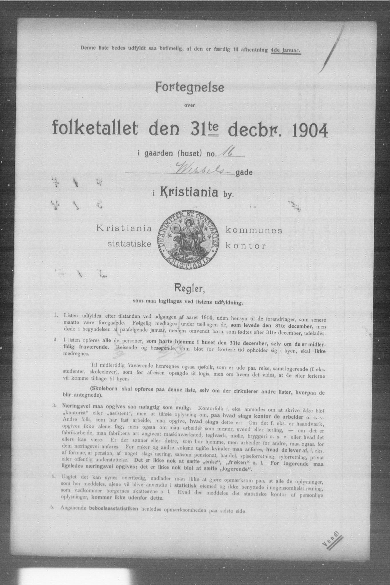 OBA, Municipal Census 1904 for Kristiania, 1904, p. 24033