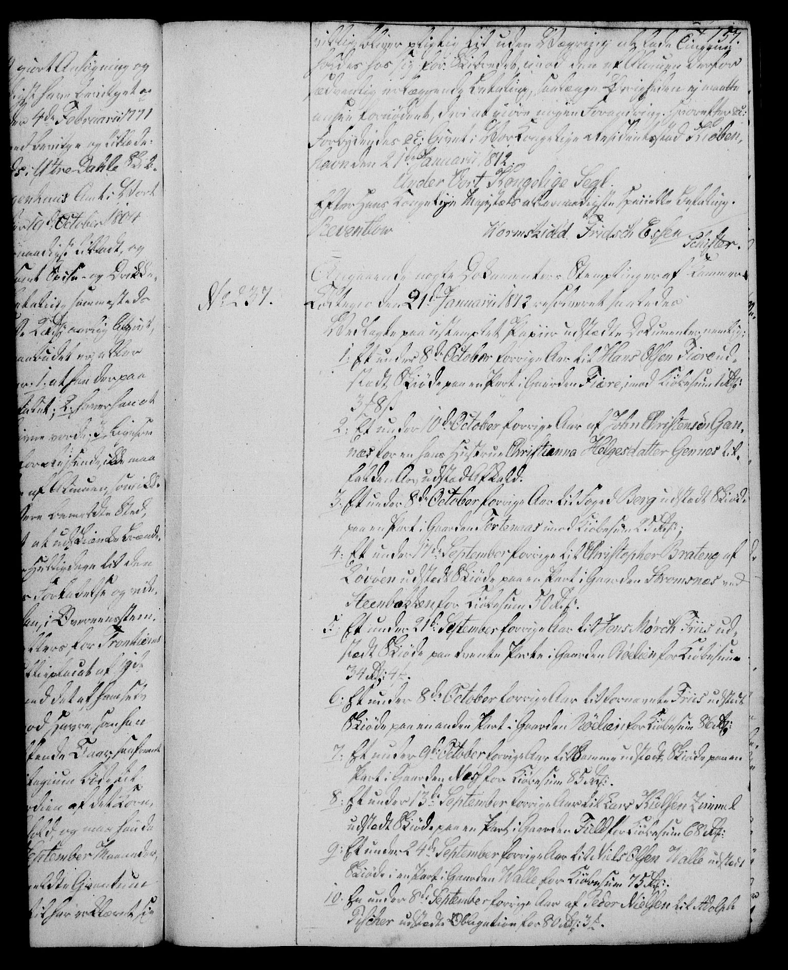 Rentekammeret, Kammerkanselliet, AV/RA-EA-3111/G/Gg/Gga/L0020: Norsk ekspedisjonsprotokoll med register (merket RK 53.20), 1811-1814, p. 157