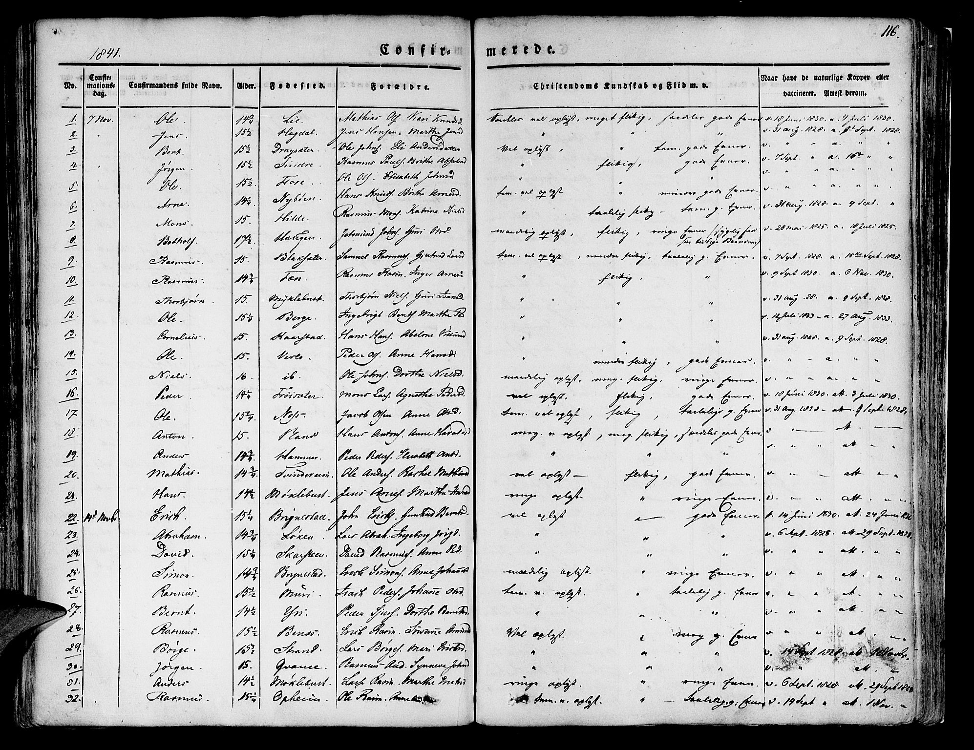 Innvik sokneprestembete, AV/SAB-A-80501: Parish register (official) no. A 4I, 1831-1846, p. 216