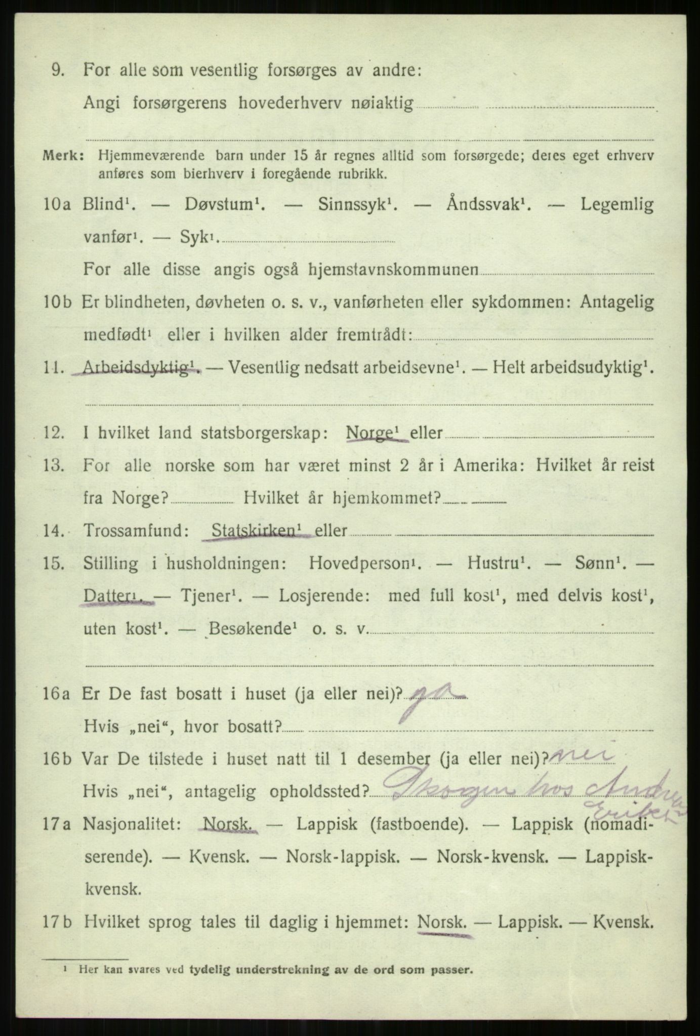 SATØ, 1920 census for Lenvik, 1920, p. 3875