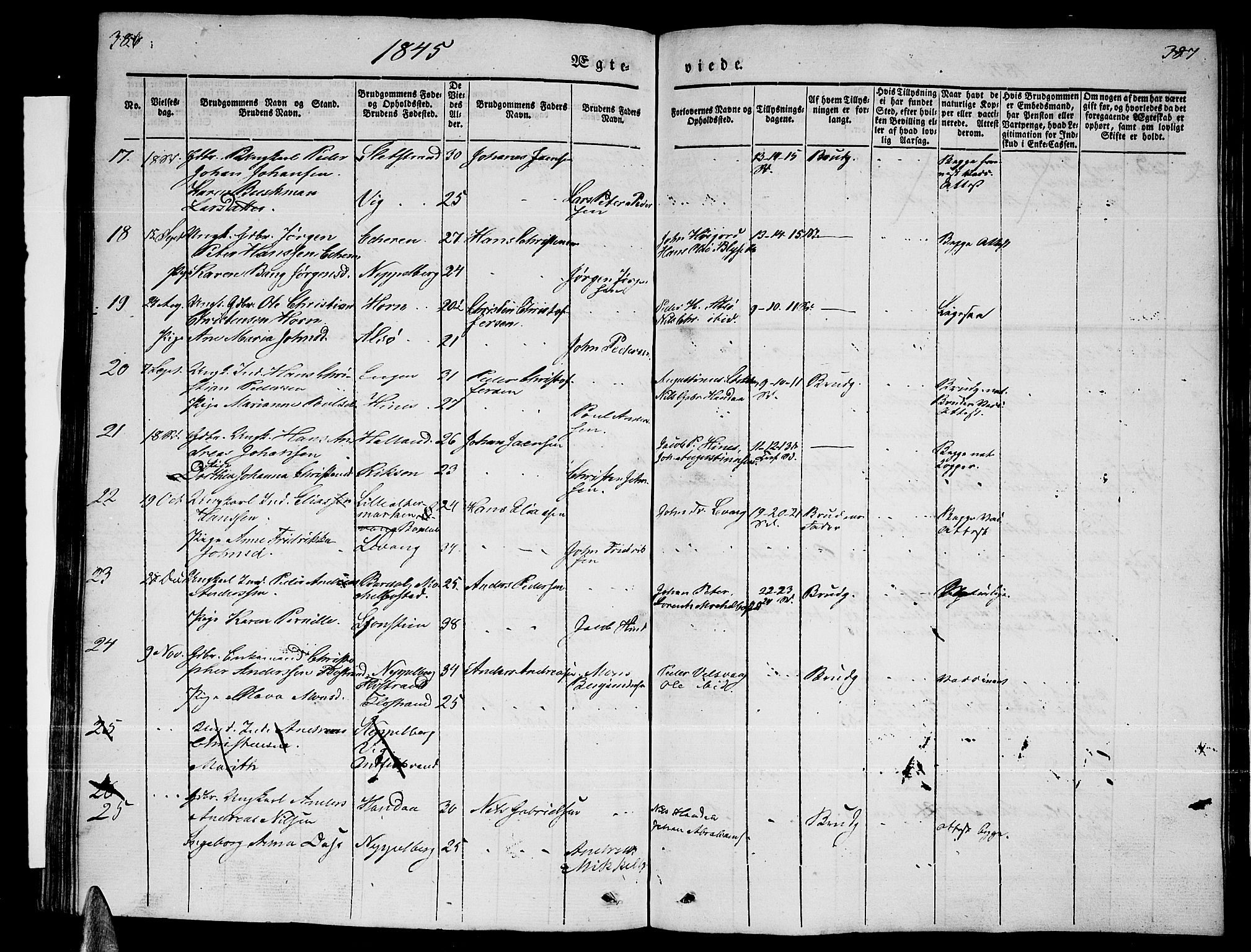 Ministerialprotokoller, klokkerbøker og fødselsregistre - Nordland, AV/SAT-A-1459/838/L0555: Parish register (copy) no. 838C02, 1842-1861, p. 386-387