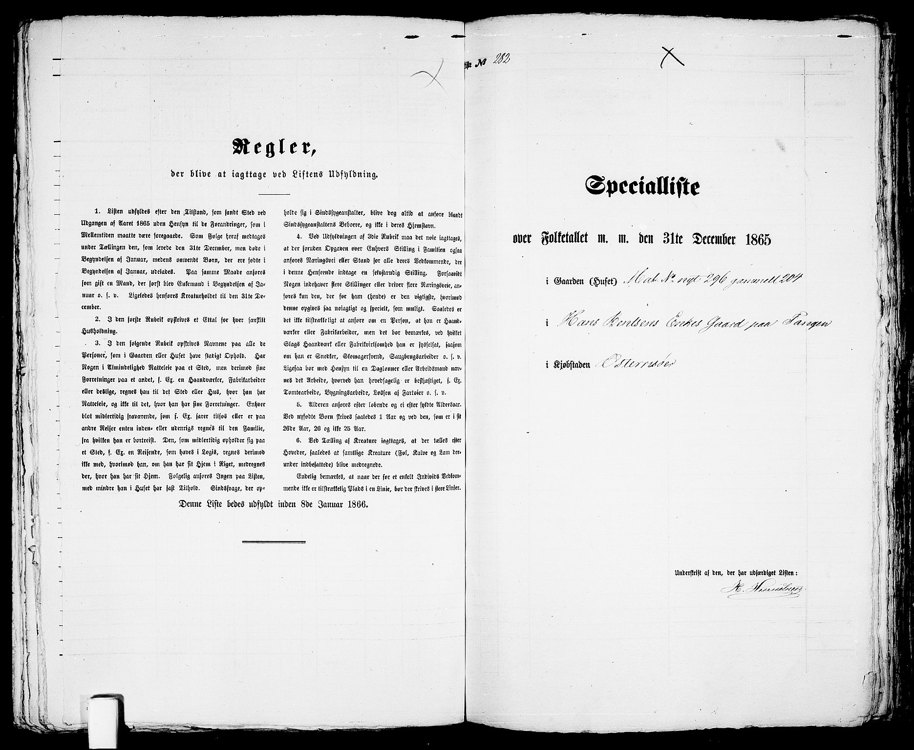 RA, 1865 census for Risør/Risør, 1865, p. 575