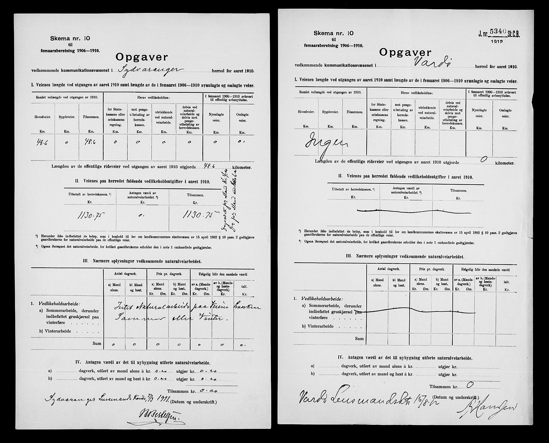 Statistisk sentralbyrå, Næringsøkonomiske emner, Generelt - Amtmennenes femårsberetninger, AV/RA-S-2233/F/Fa/L0113: --, 1910, p. 44