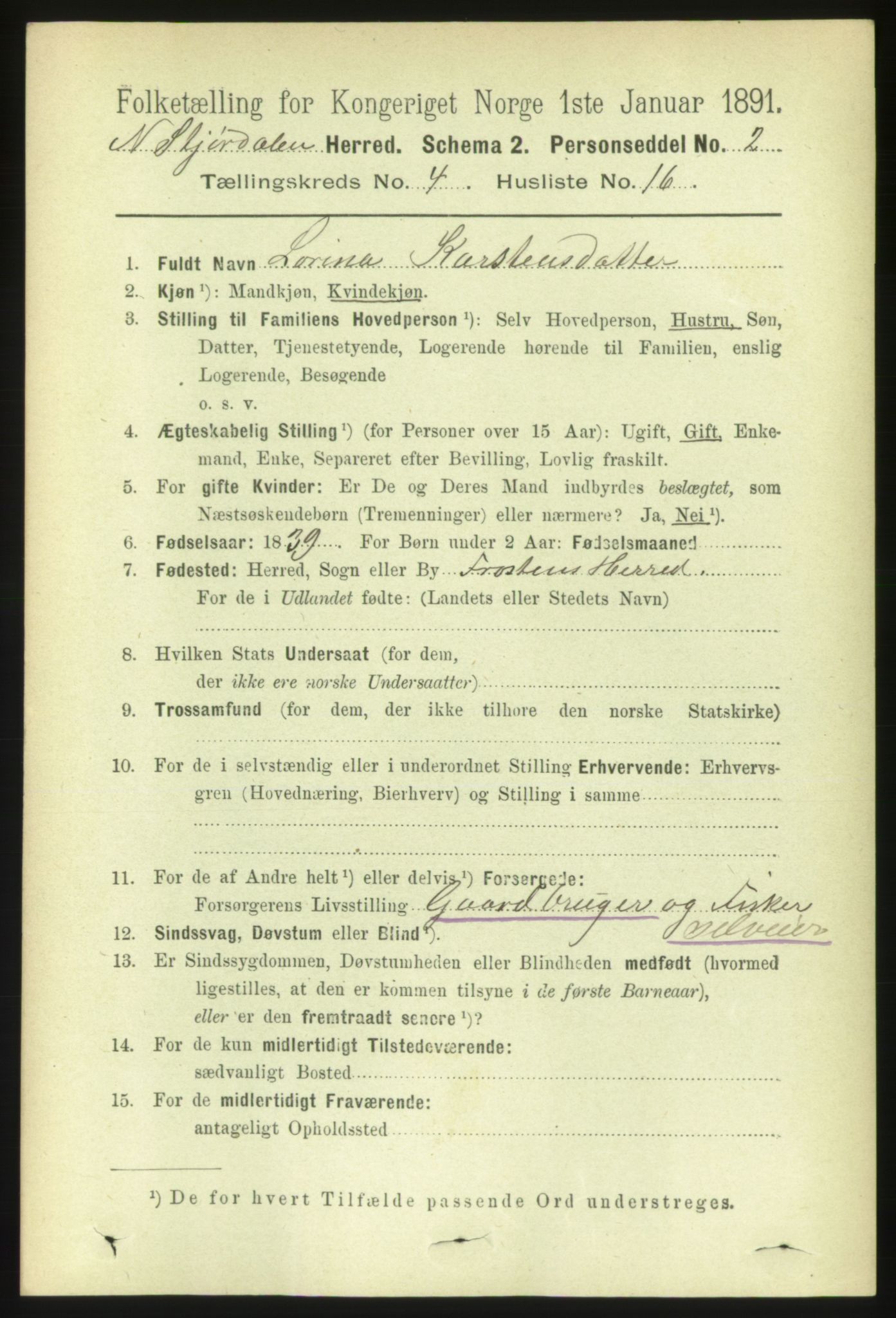 RA, 1891 census for 1714 Nedre Stjørdal, 1891, p. 1703