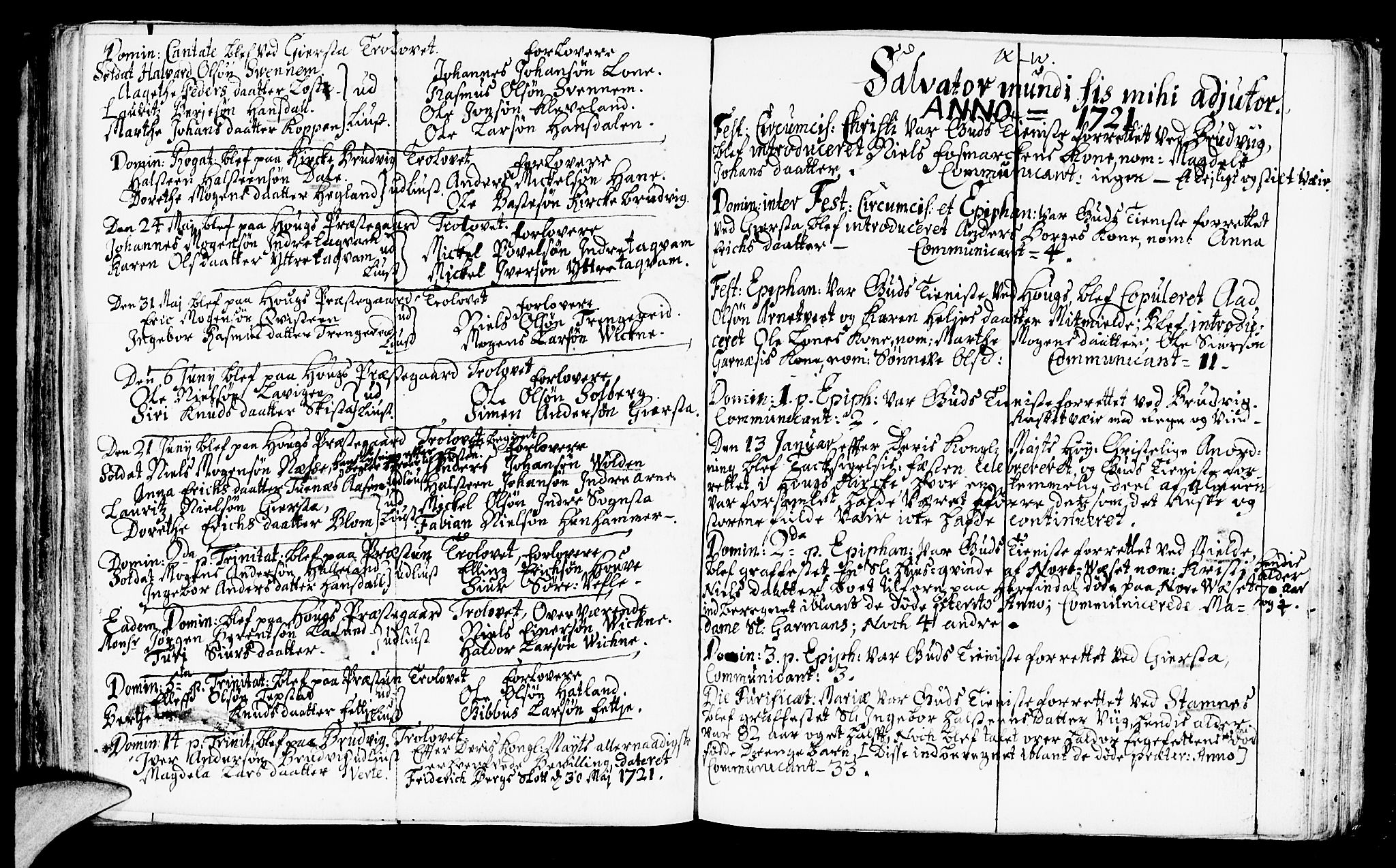 Haus sokneprestembete, SAB/A-75601/H/Haa: Parish register (official) no. A 3, 1713-1722