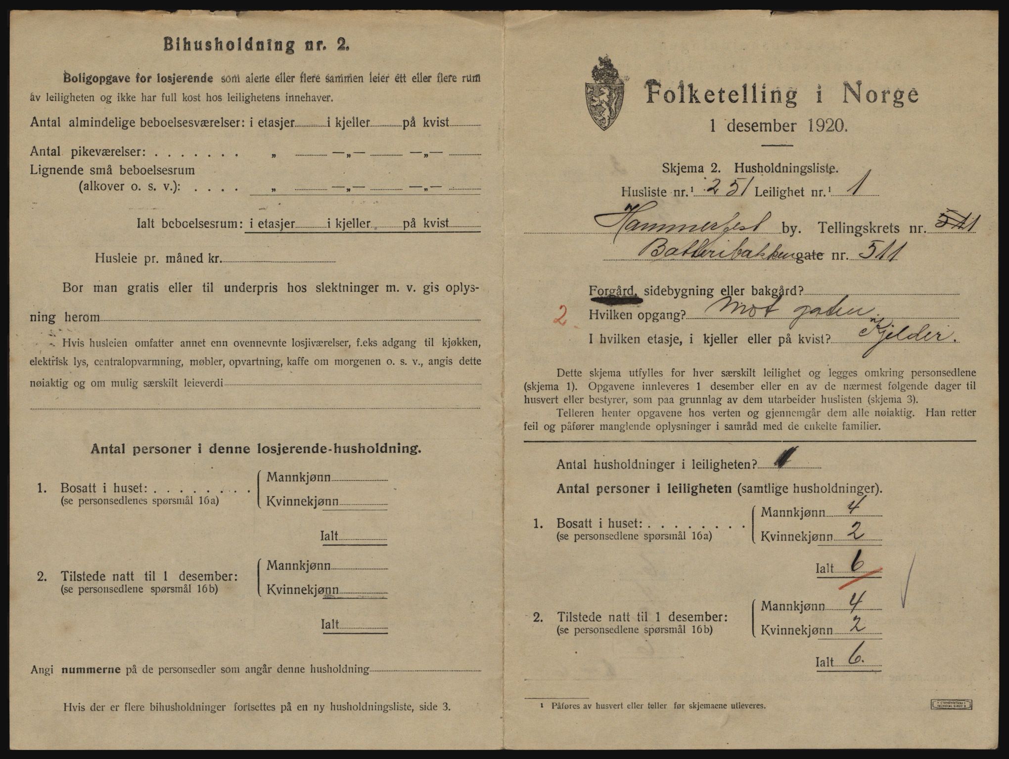 SATØ, 1920 census for Hammerfest, 1920, p. 1766