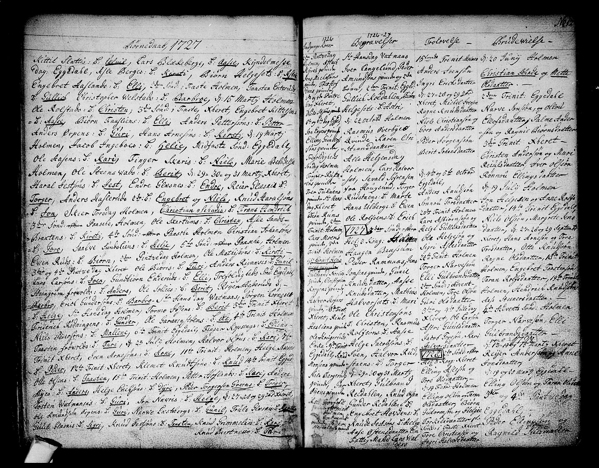Sigdal kirkebøker, SAKO/A-245/F/Fa/L0001: Parish register (official) no. I 1, 1722-1777, p. 12