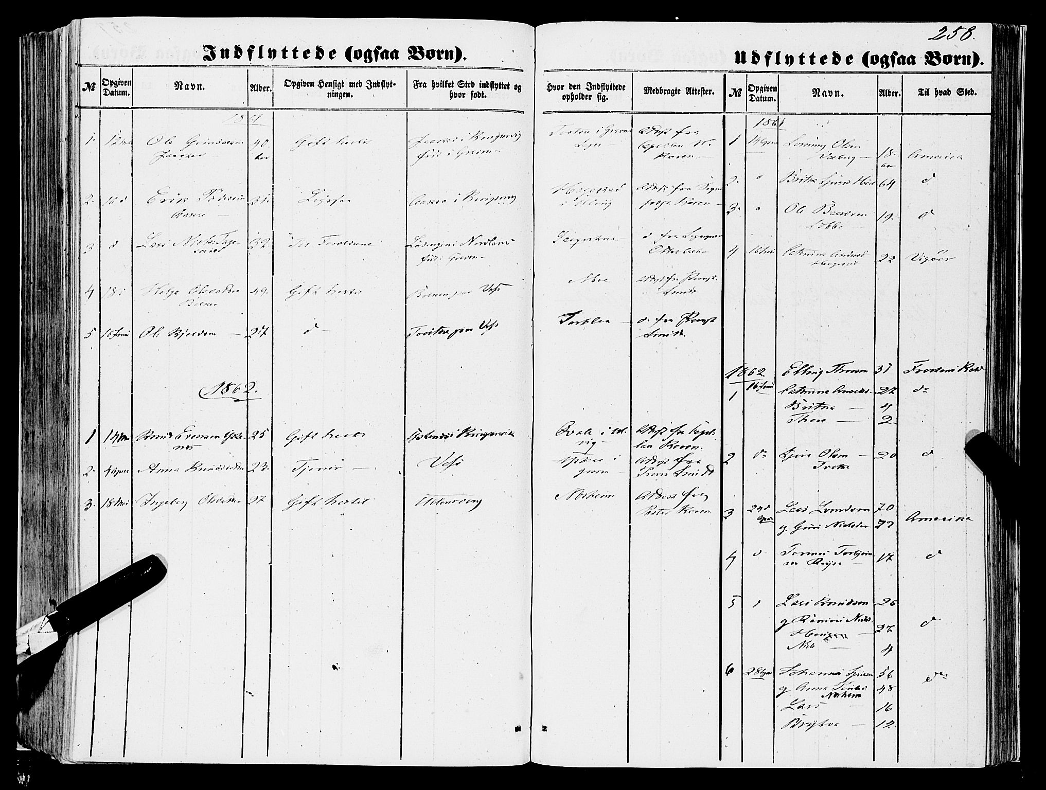 Ulvik sokneprestembete, SAB/A-78801/H/Haa: Parish register (official) no. A 13, 1853-1863, p. 258