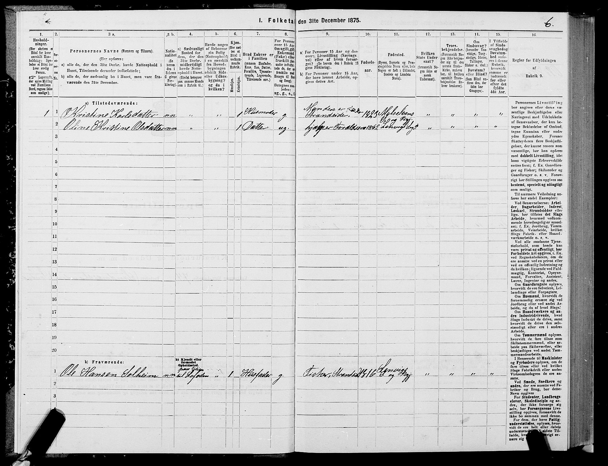 SATØ, 1875 census for 1931P Lenvik, 1875, p. 1006