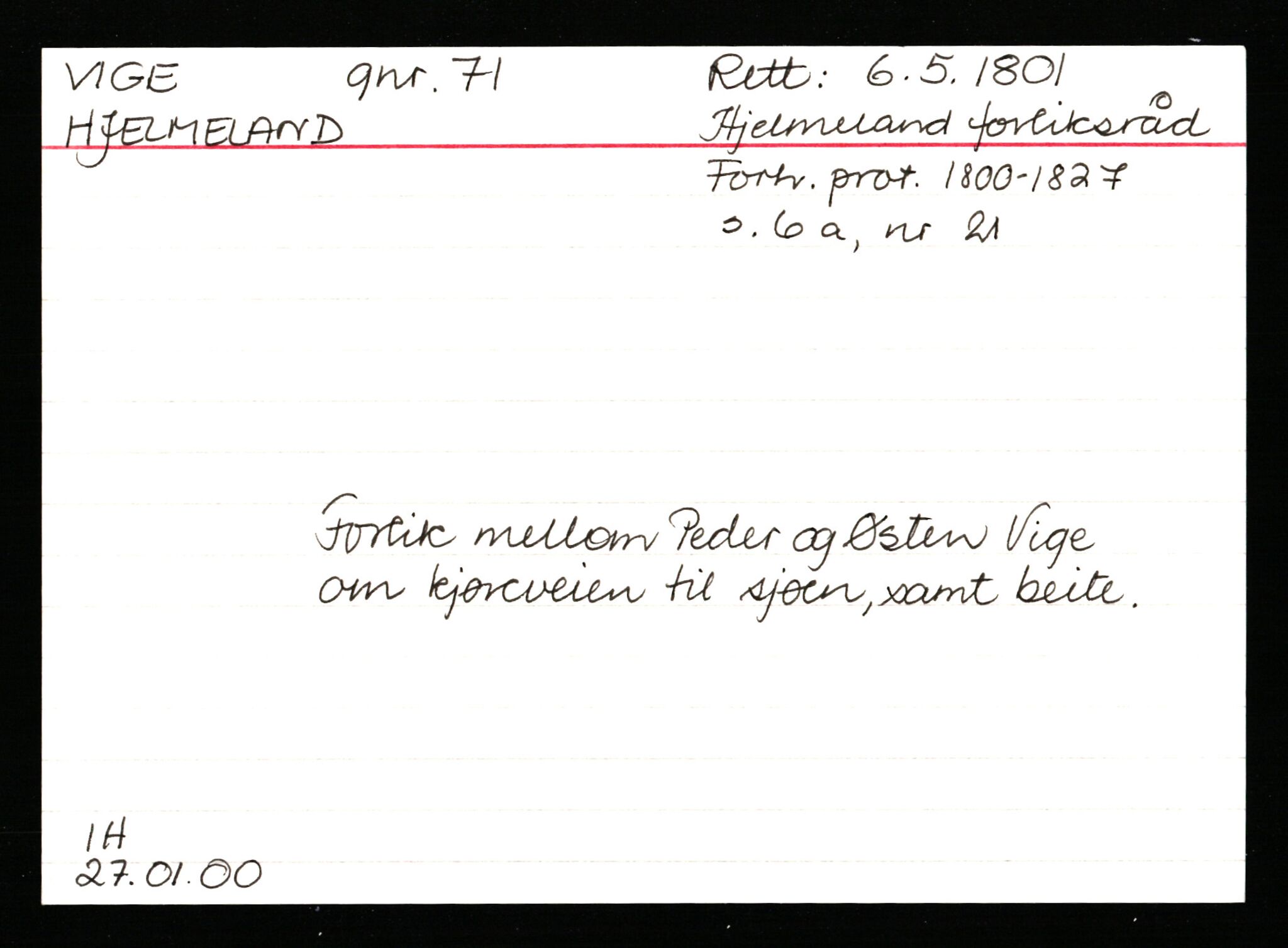 Statsarkivet i Stavanger, AV/SAST-A-101971/03/Y/Ym/L0066: Åstedskort sortert etter gårdsnavn: Veshovde - Vik, 1600-1950, p. 460