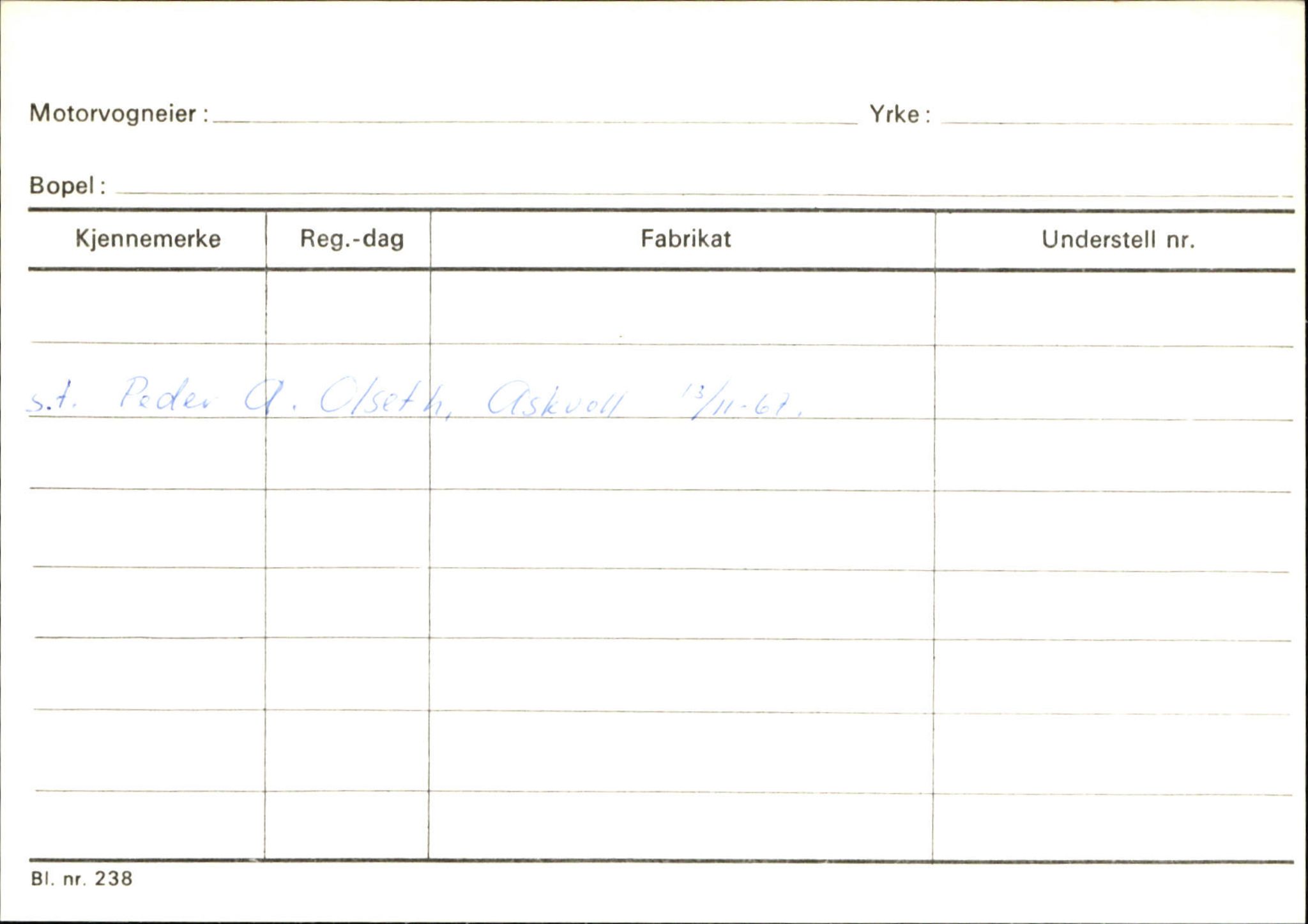 Statens vegvesen, Sogn og Fjordane vegkontor, AV/SAB-A-5301/4/F/L0132: Eigarregister Askvoll A-Å. Balestrand A-Å, 1945-1975, p. 250