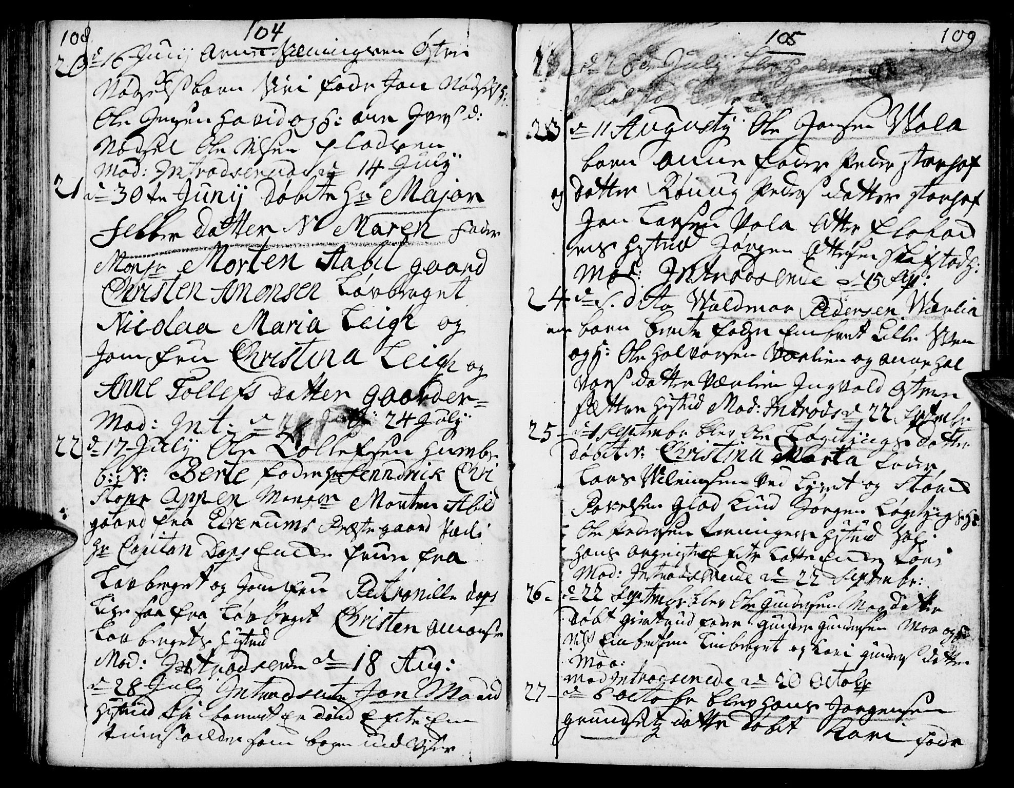 Elverum prestekontor, AV/SAH-PREST-044/H/Ha/Haa/L0002: Parish register (official) no. 2, 1751-1756, p. 108-109