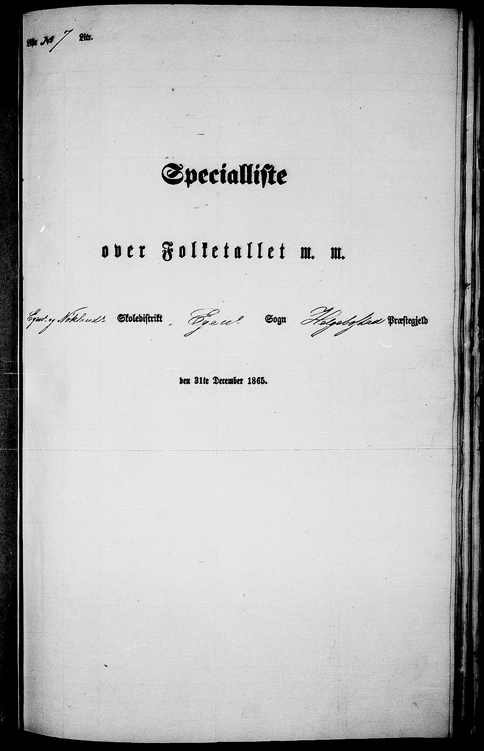 RA, 1865 census for Hægebostad, 1865, p. 82