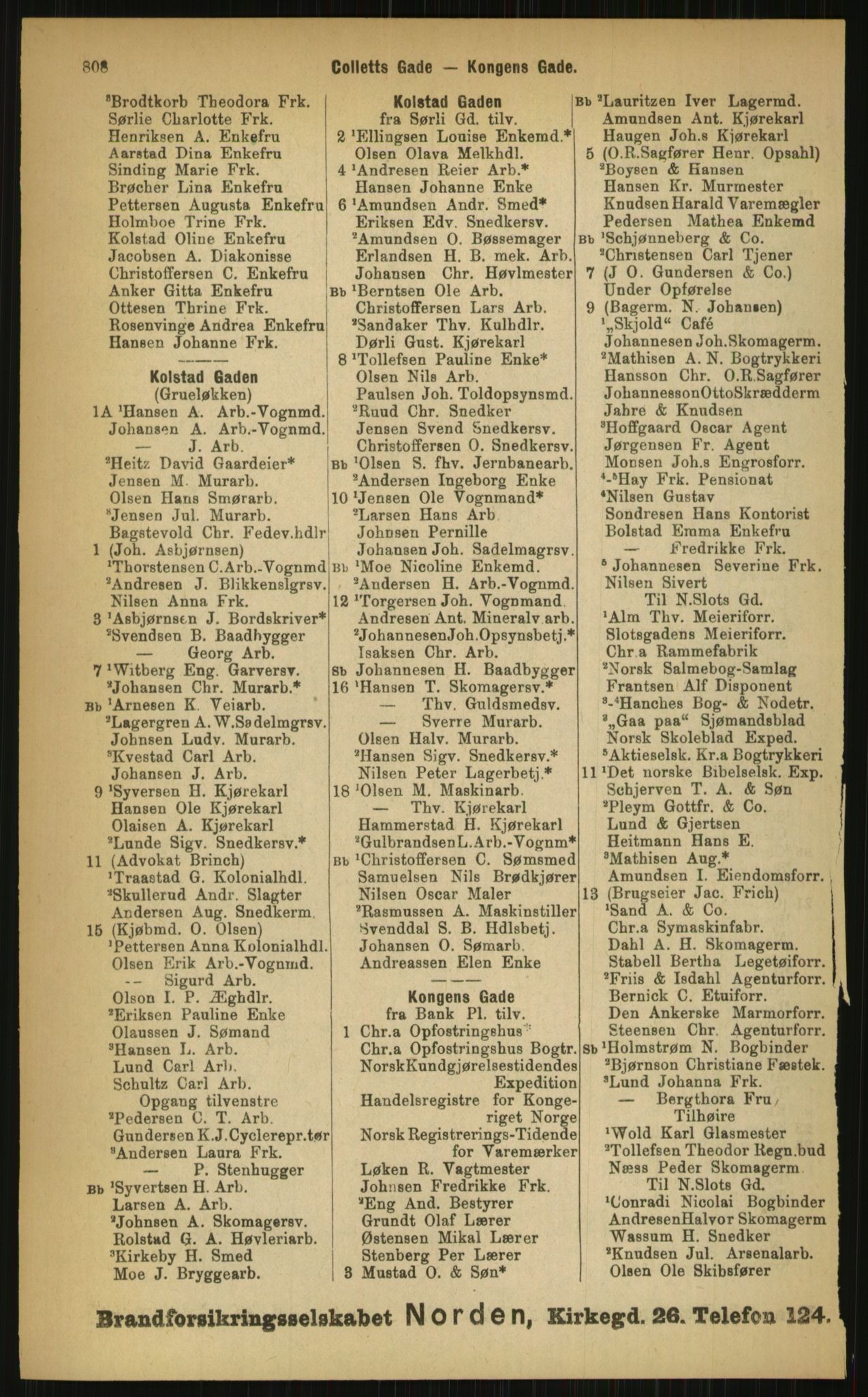 Kristiania/Oslo adressebok, PUBL/-, 1899, p. 808