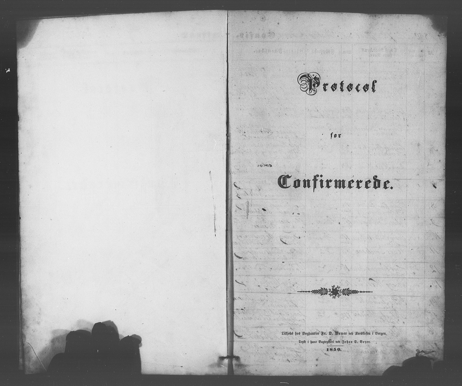 Domkirken sokneprestembete, SAB/A-74801/H/Haa/L0064: Curate's parish register no. A 2, 1850-1872