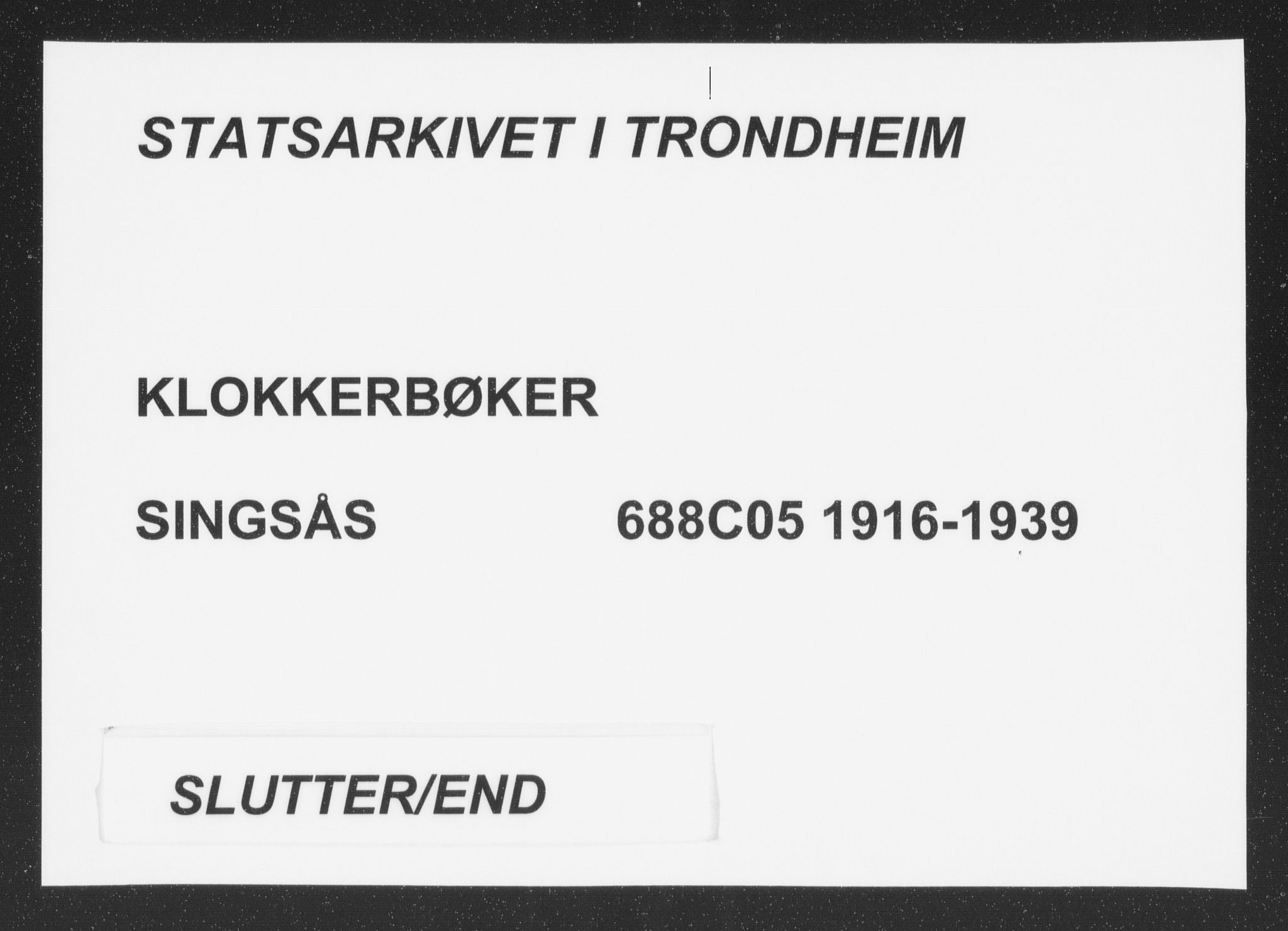 Ministerialprotokoller, klokkerbøker og fødselsregistre - Sør-Trøndelag, SAT/A-1456/688/L1030: Parish register (copy) no. 688C05, 1916-1939