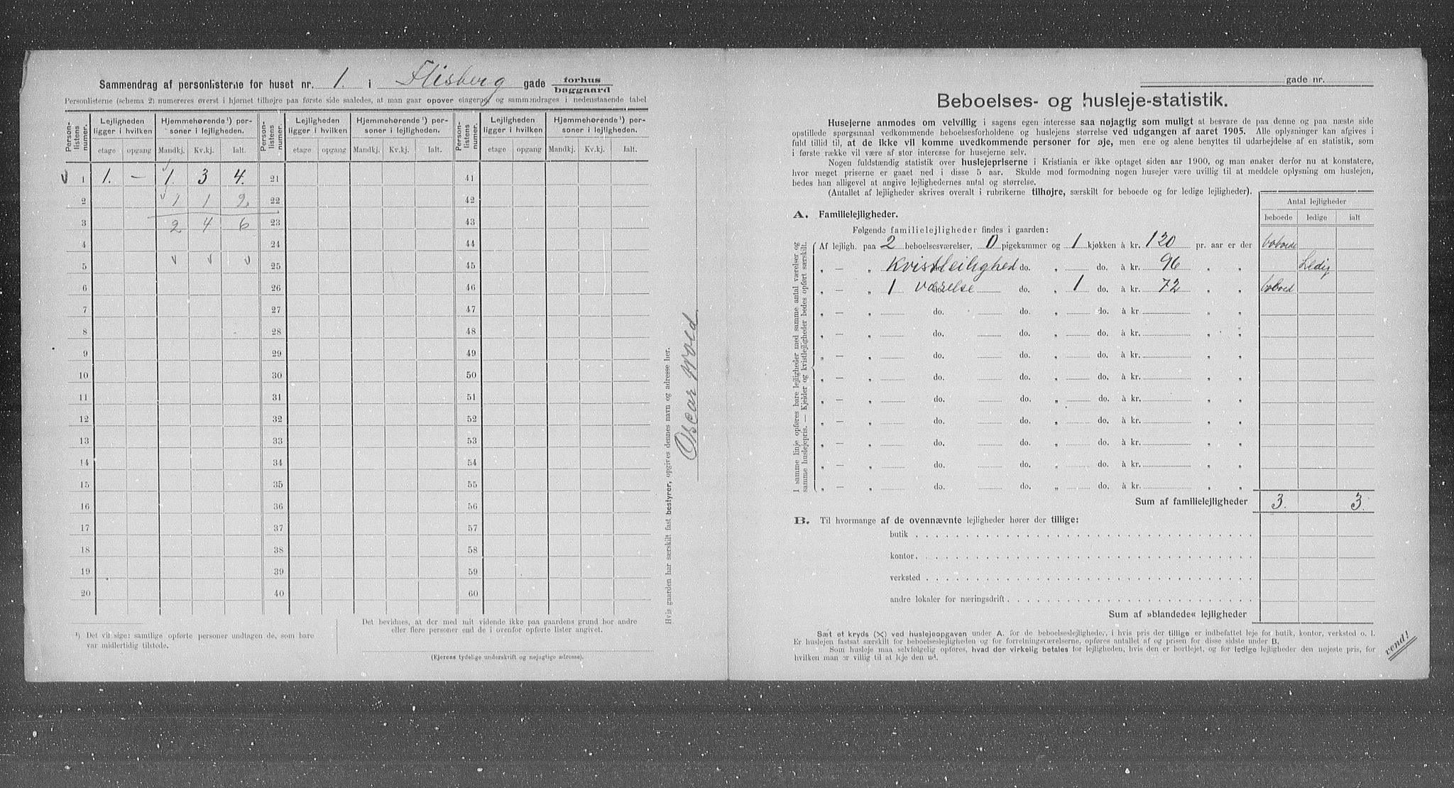 OBA, Municipal Census 1905 for Kristiania, 1905, p. 12725