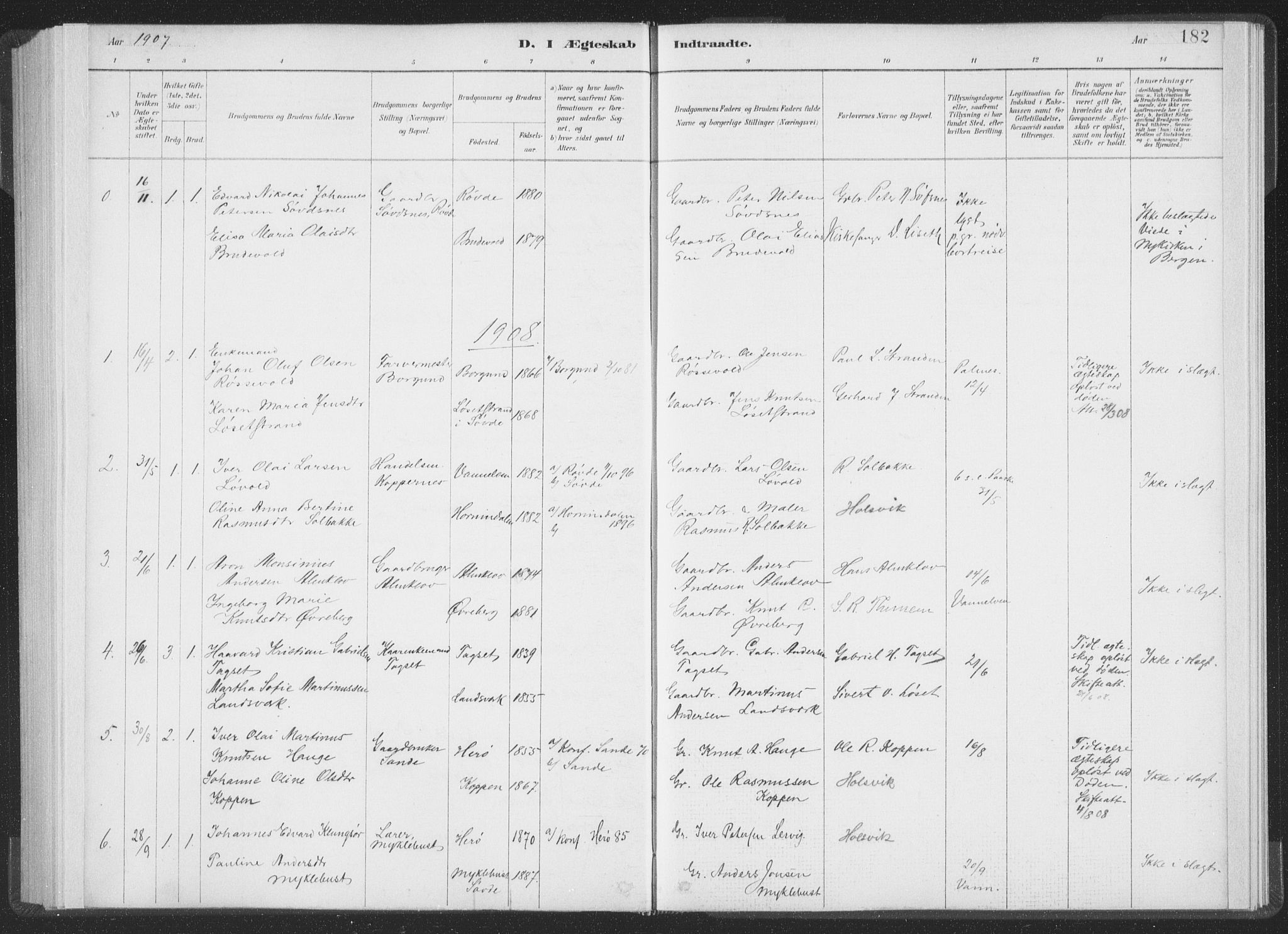 Ministerialprotokoller, klokkerbøker og fødselsregistre - Møre og Romsdal, AV/SAT-A-1454/502/L0025: Parish register (official) no. 502A03, 1885-1909, p. 182