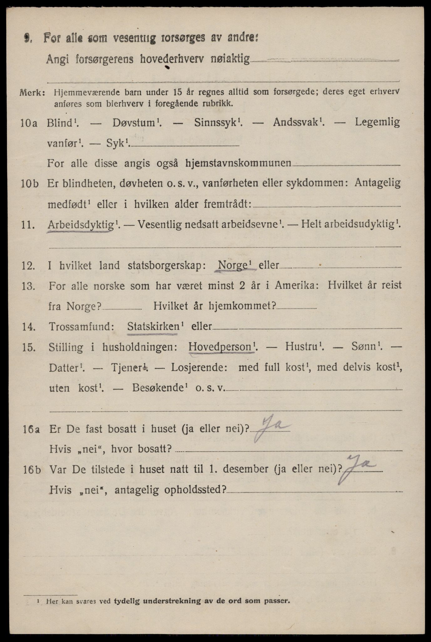 SAST, 1920 census for Hetland, 1920, p. 19394