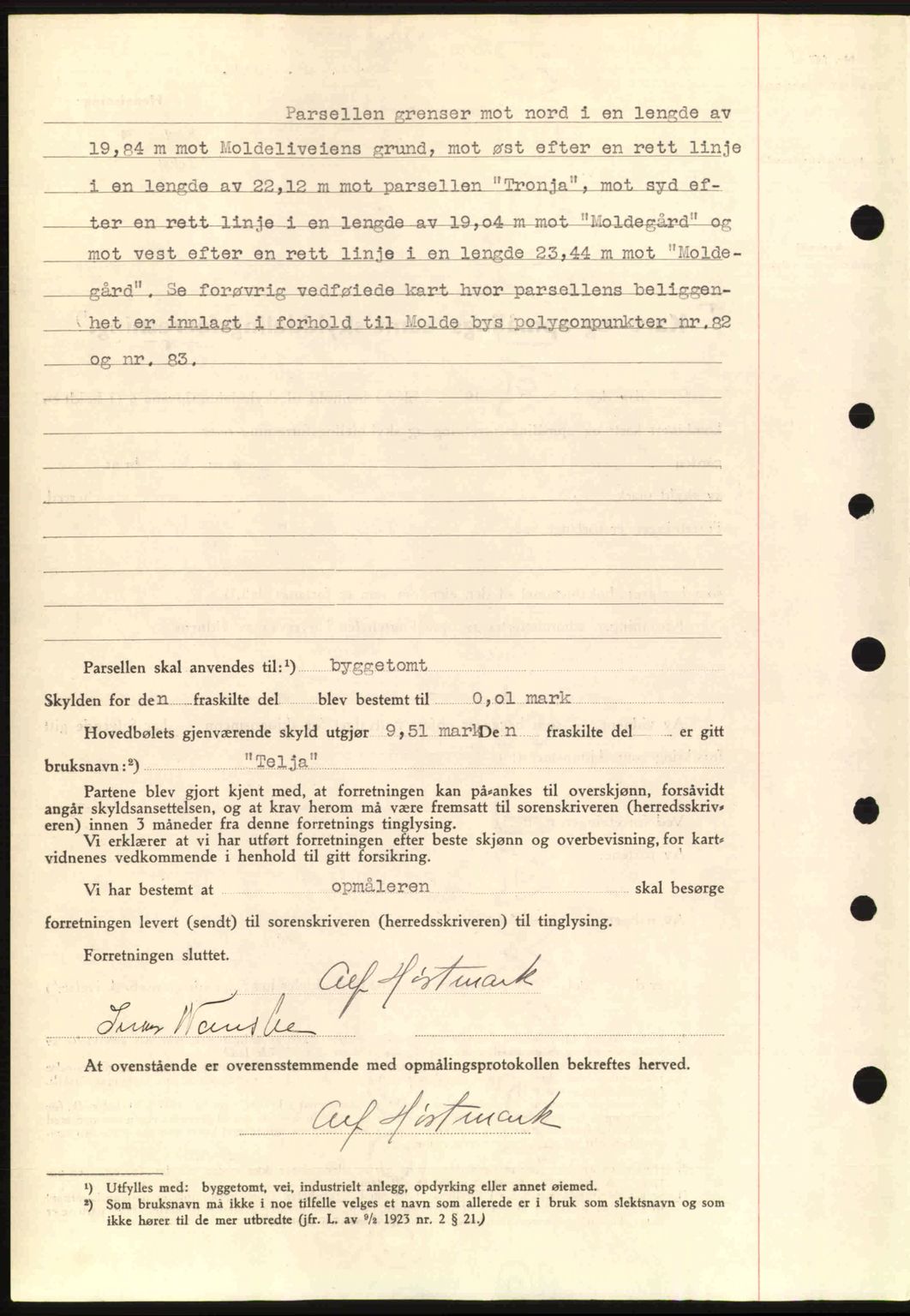 Romsdal sorenskriveri, AV/SAT-A-4149/1/2/2C: Mortgage book no. A1, 1936-1936, Diary no: : 1302/1936