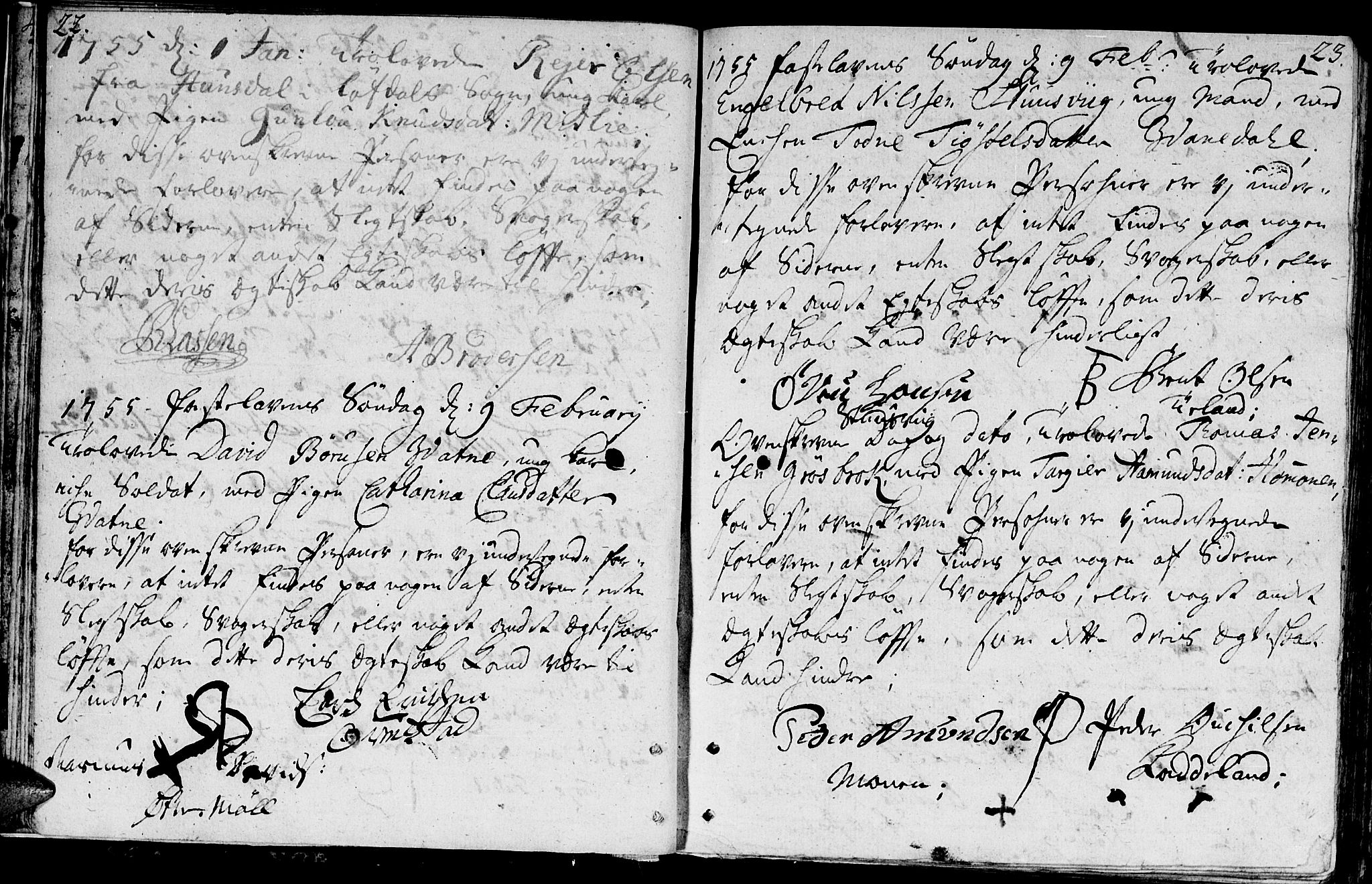 Holum sokneprestkontor, SAK/1111-0022/F/Fa/Faa/L0001: Parish register (official) no. A 1, 1750-1802, p. 22-23