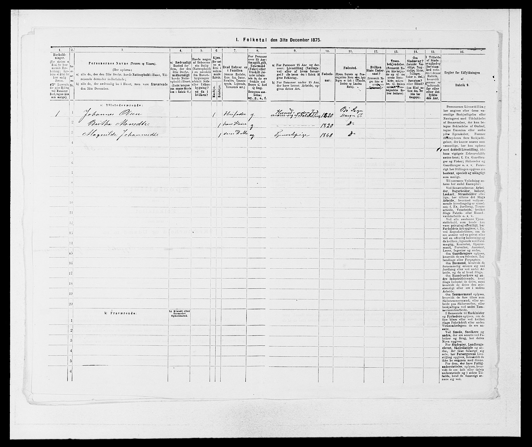 SAB, 1875 census for 1261P Manger, 1875, p. 624