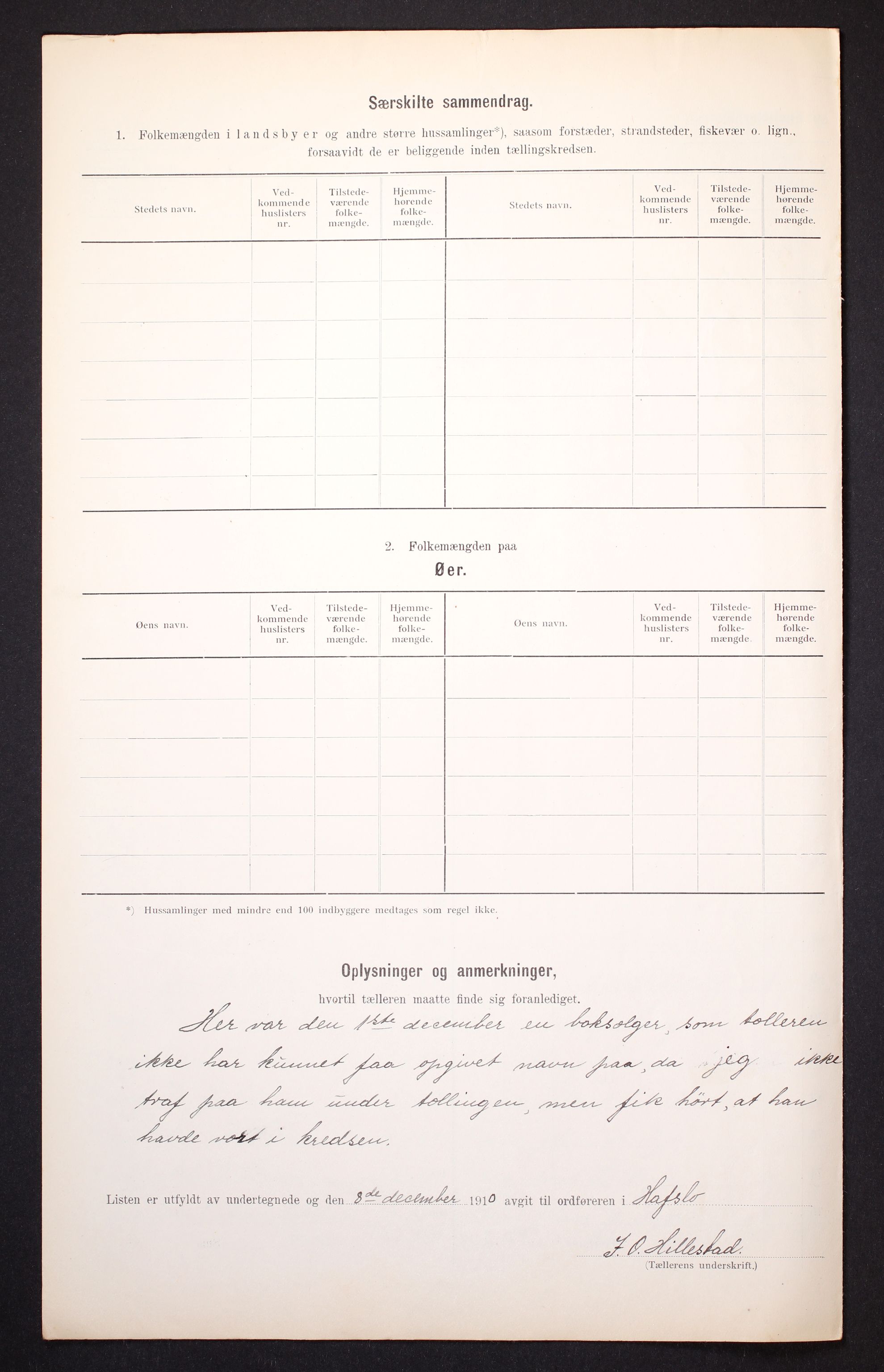 RA, 1910 census for Hafslo, 1910, p. 18