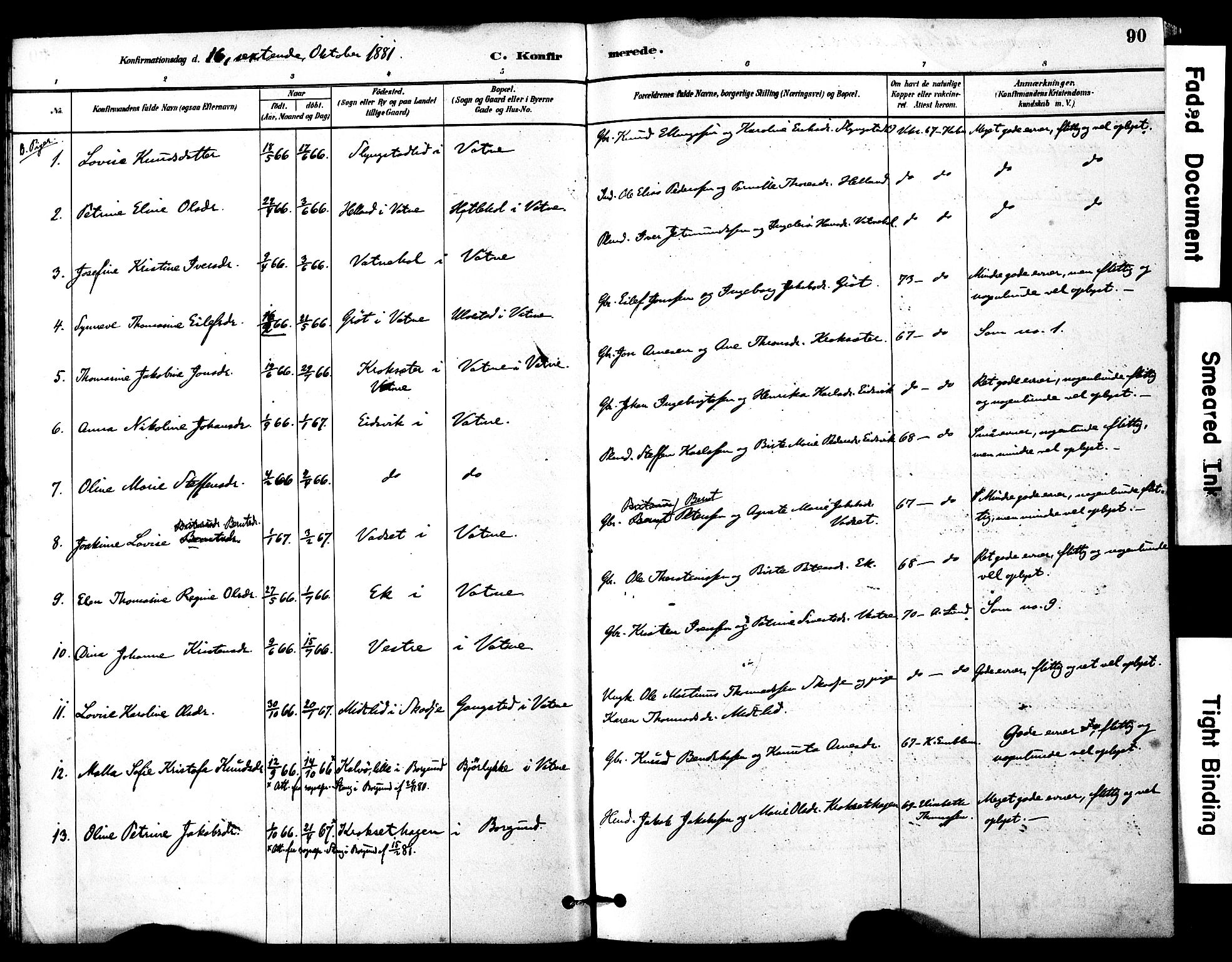 Ministerialprotokoller, klokkerbøker og fødselsregistre - Møre og Romsdal, SAT/A-1454/525/L0374: Parish register (official) no. 525A04, 1880-1899, p. 90