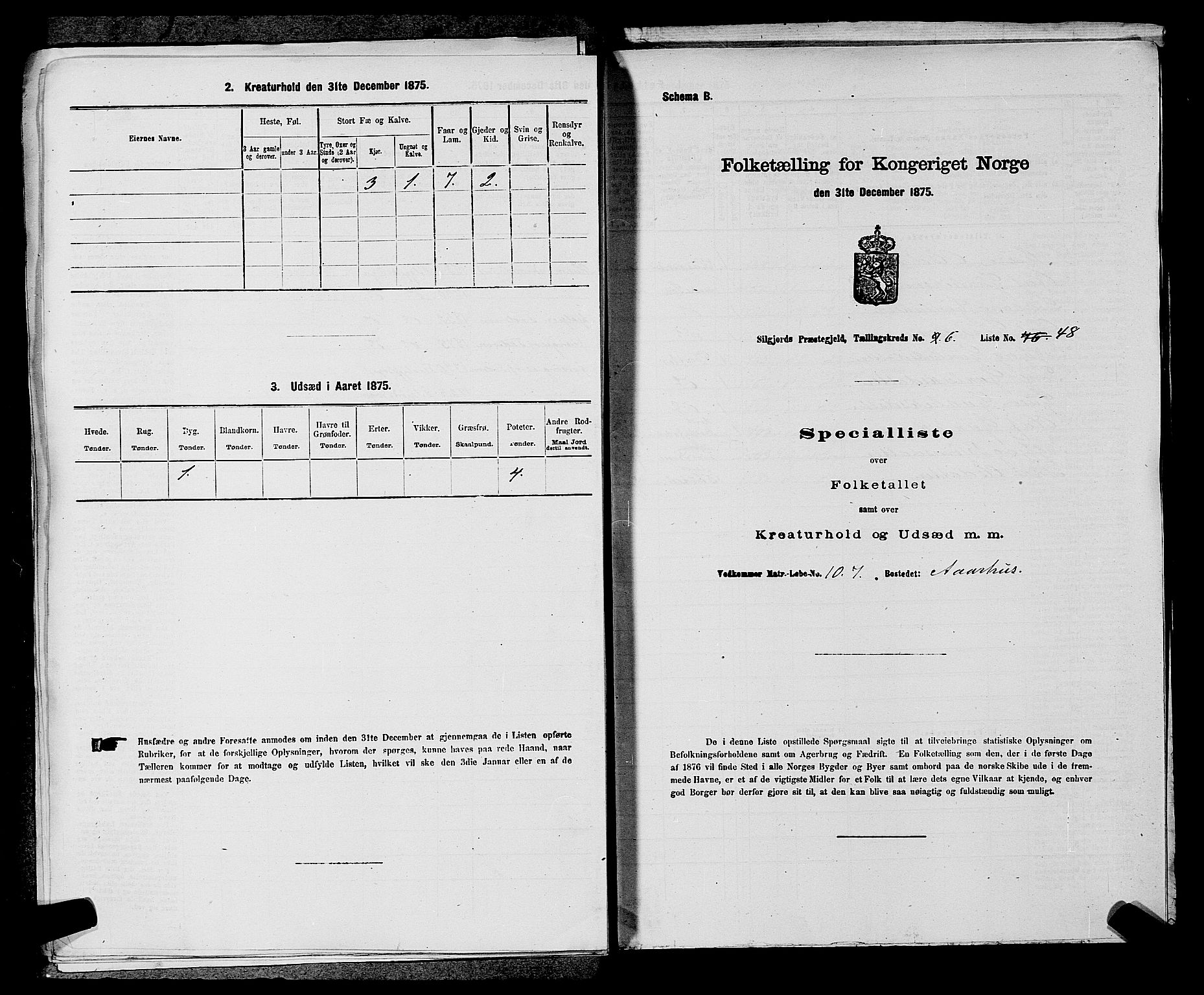 SAKO, 1875 census for 0828P Seljord, 1875, p. 808