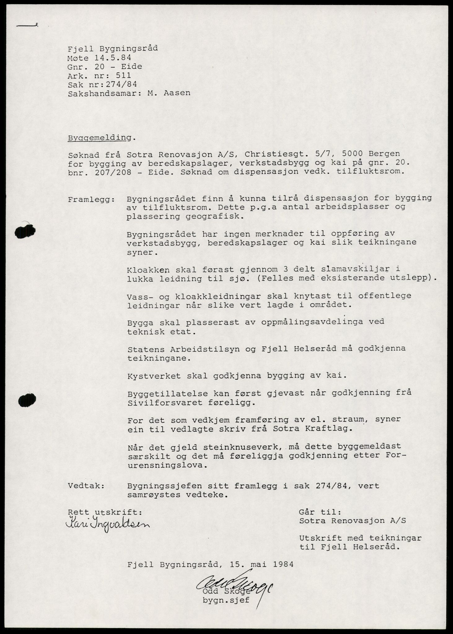 Statens forurensningstilsyn, hovedkontoret, AV/RA-S-4136/1/D/Da/L1368: Kommunalt avløpsvann, slam og avfall, vannforsyning, analyse, akvakultur og produktkontroll, 1983-1993, p. 100