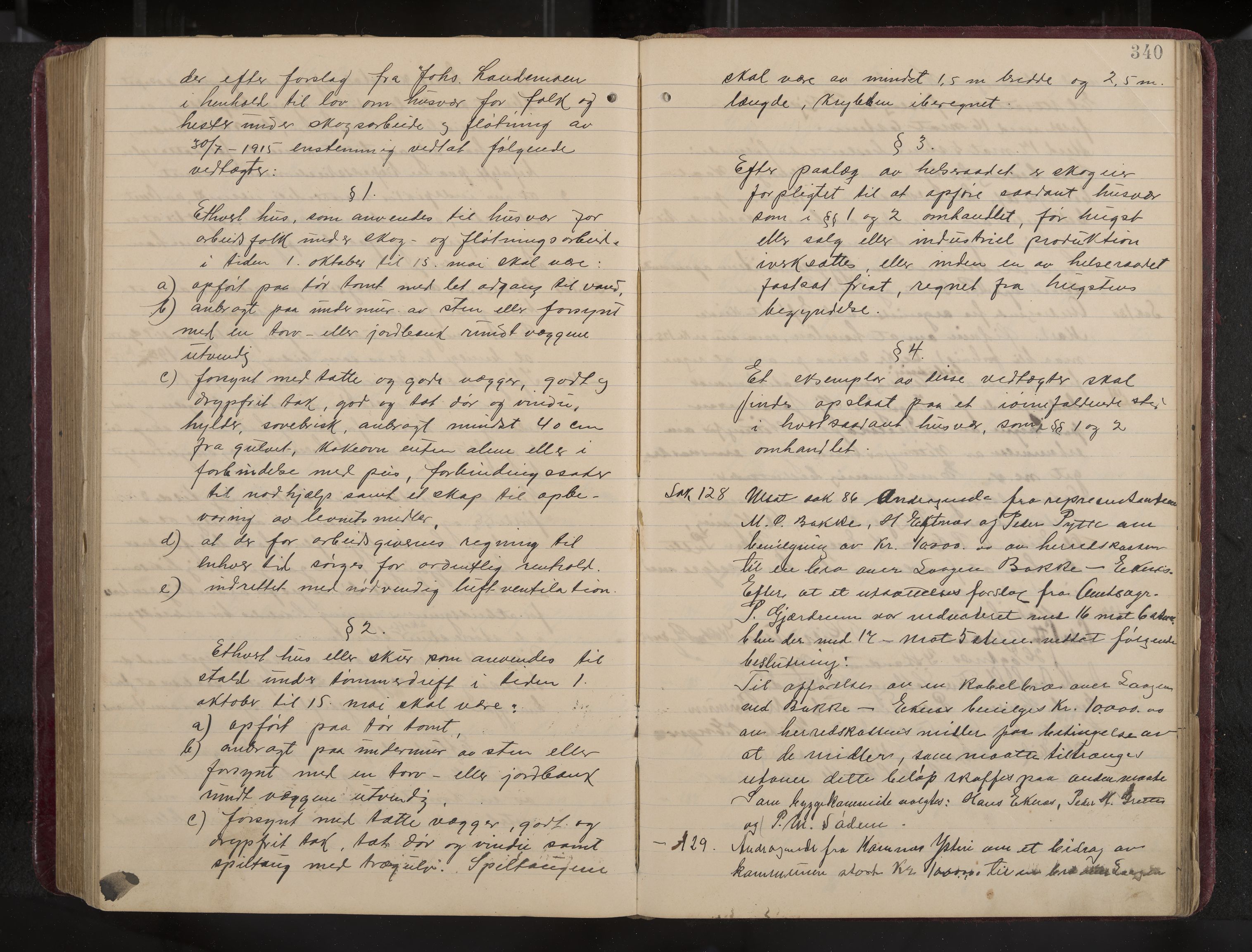 Ytre Sandsvær formannskap og sentraladministrasjon, IKAK/0629021/A/Aa/L0001: Møtebok med register, 1902-1919, p. 340