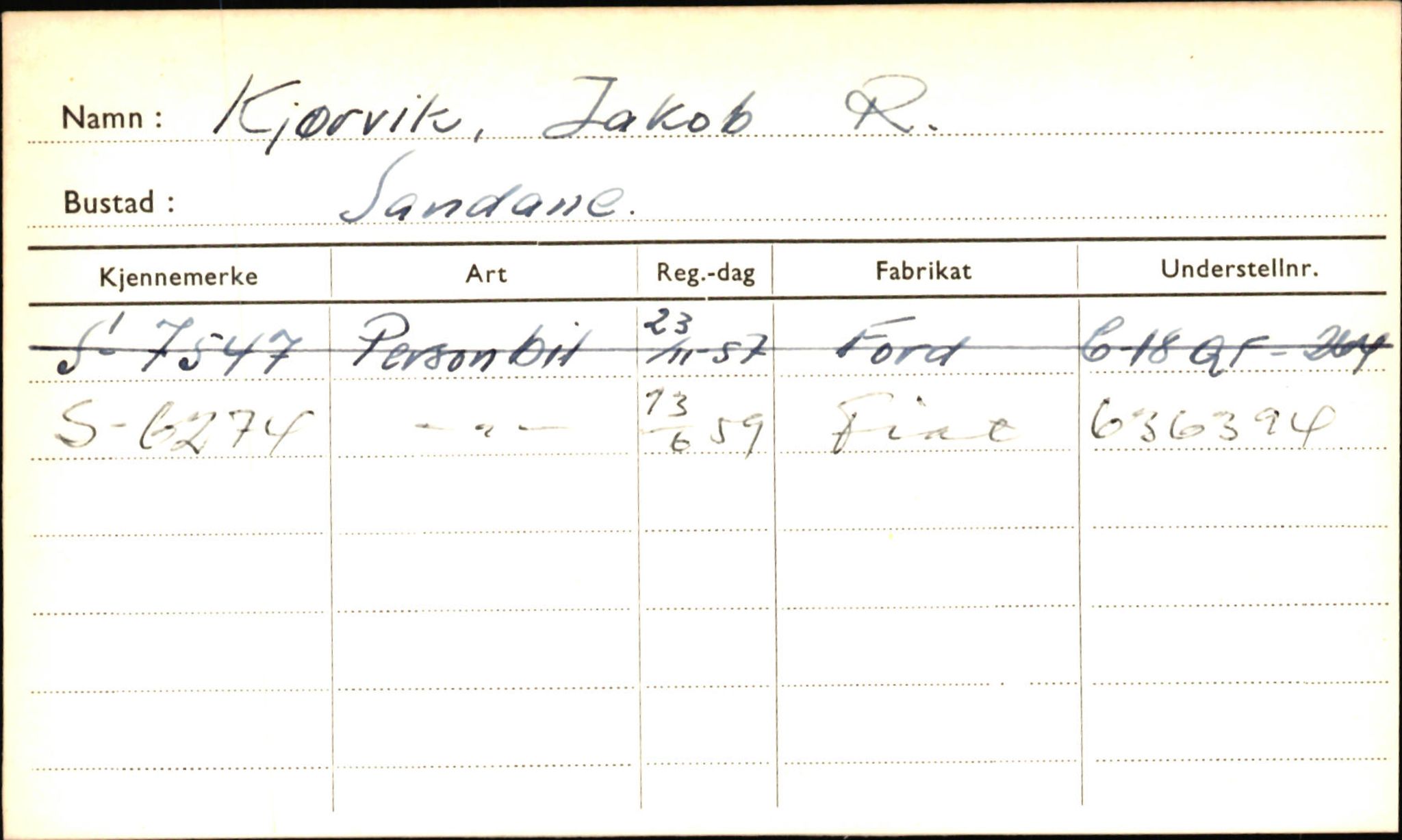 Statens vegvesen, Sogn og Fjordane vegkontor, AV/SAB-A-5301/4/F/L0001B: Eigarregister Fjordane til 1.6.1961, 1930-1961, p. 114