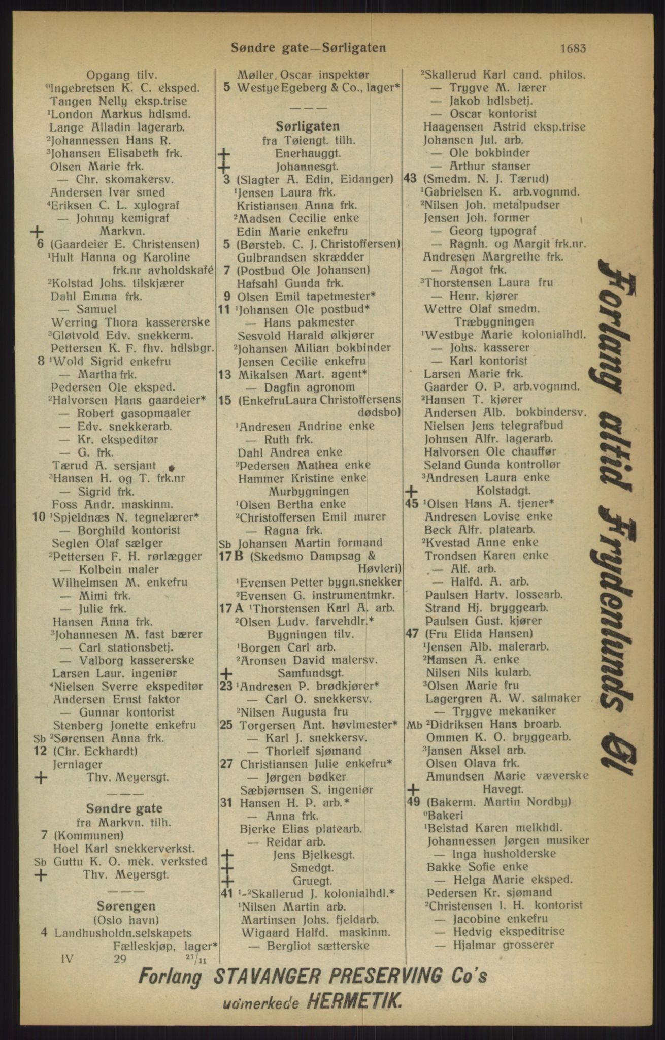 Kristiania/Oslo adressebok, PUBL/-, 1915, p. 1683