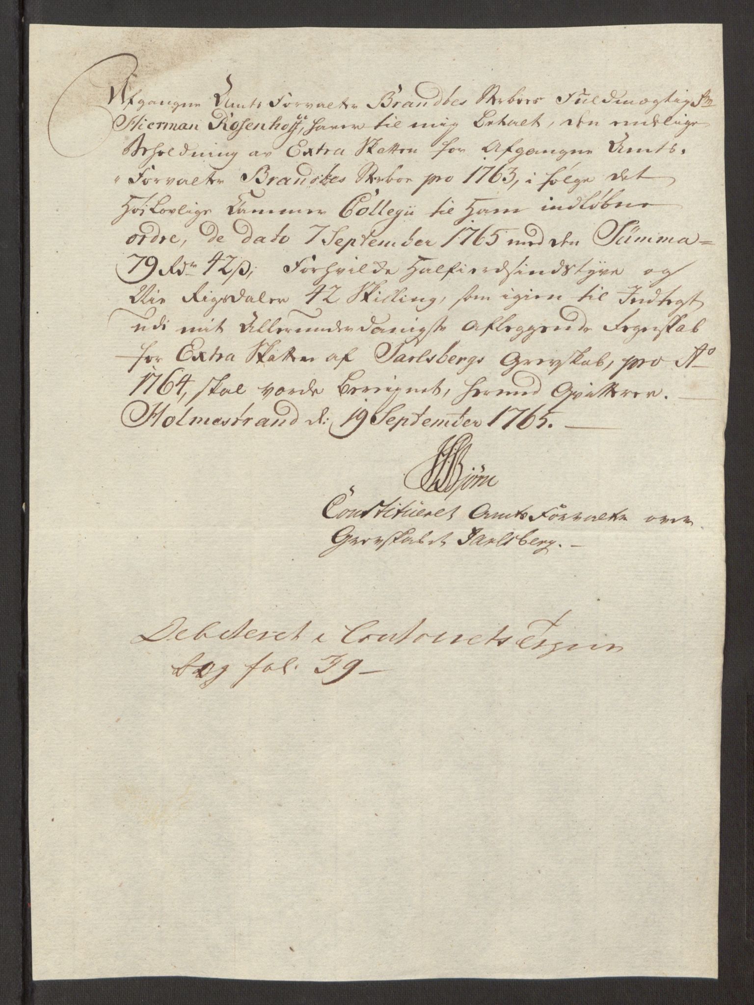 Rentekammeret inntil 1814, Reviderte regnskaper, Fogderegnskap, RA/EA-4092/R32/L1960: Ekstraskatten Jarlsberg grevskap, 1762-1772, p. 39