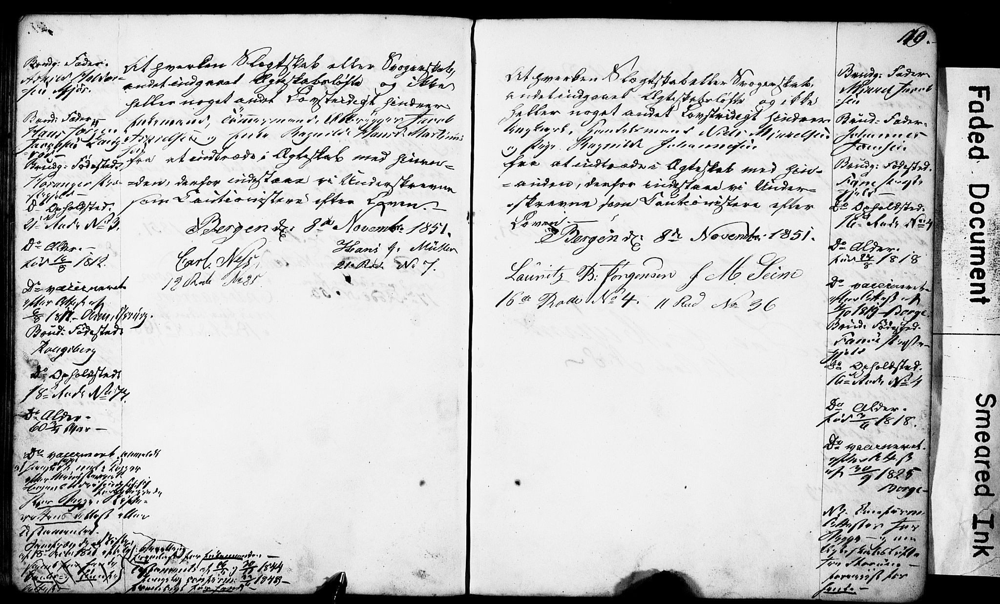 Domkirken sokneprestembete, AV/SAB-A-74801: Best man's statements no. II.5.4, 1845-1852, p. 170