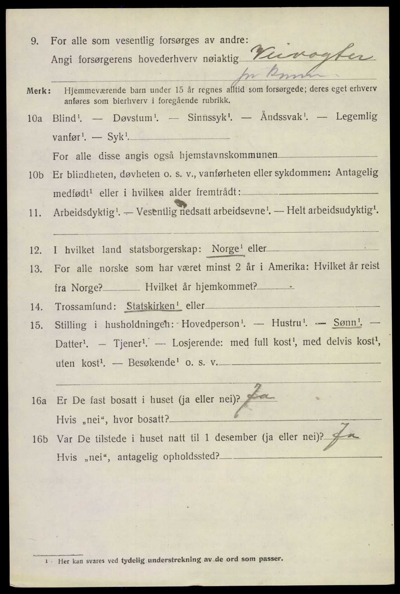 SAKO, 1920 census for Solum, 1920, p. 17283