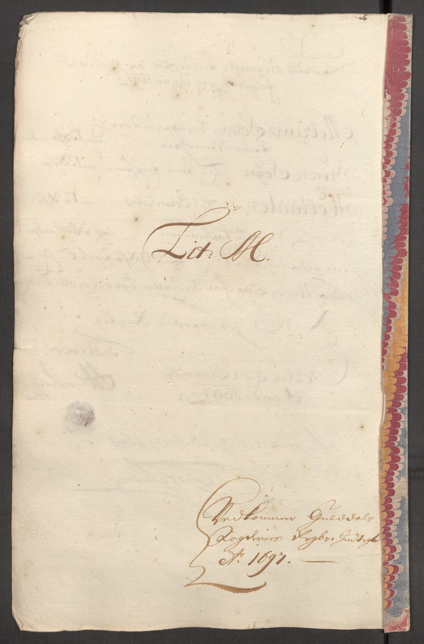Rentekammeret inntil 1814, Reviderte regnskaper, Fogderegnskap, AV/RA-EA-4092/R60/L3947: Fogderegnskap Orkdal og Gauldal, 1697, p. 412