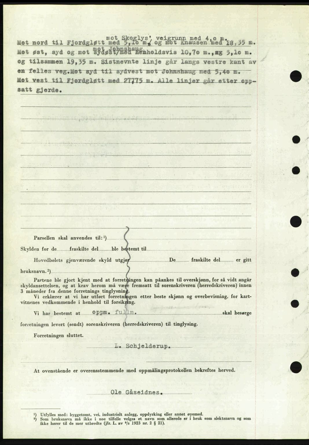 Nordre Sunnmøre sorenskriveri, AV/SAT-A-0006/1/2/2C/2Ca: Mortgage book no. A33, 1949-1950, Diary no: : 3039/1949