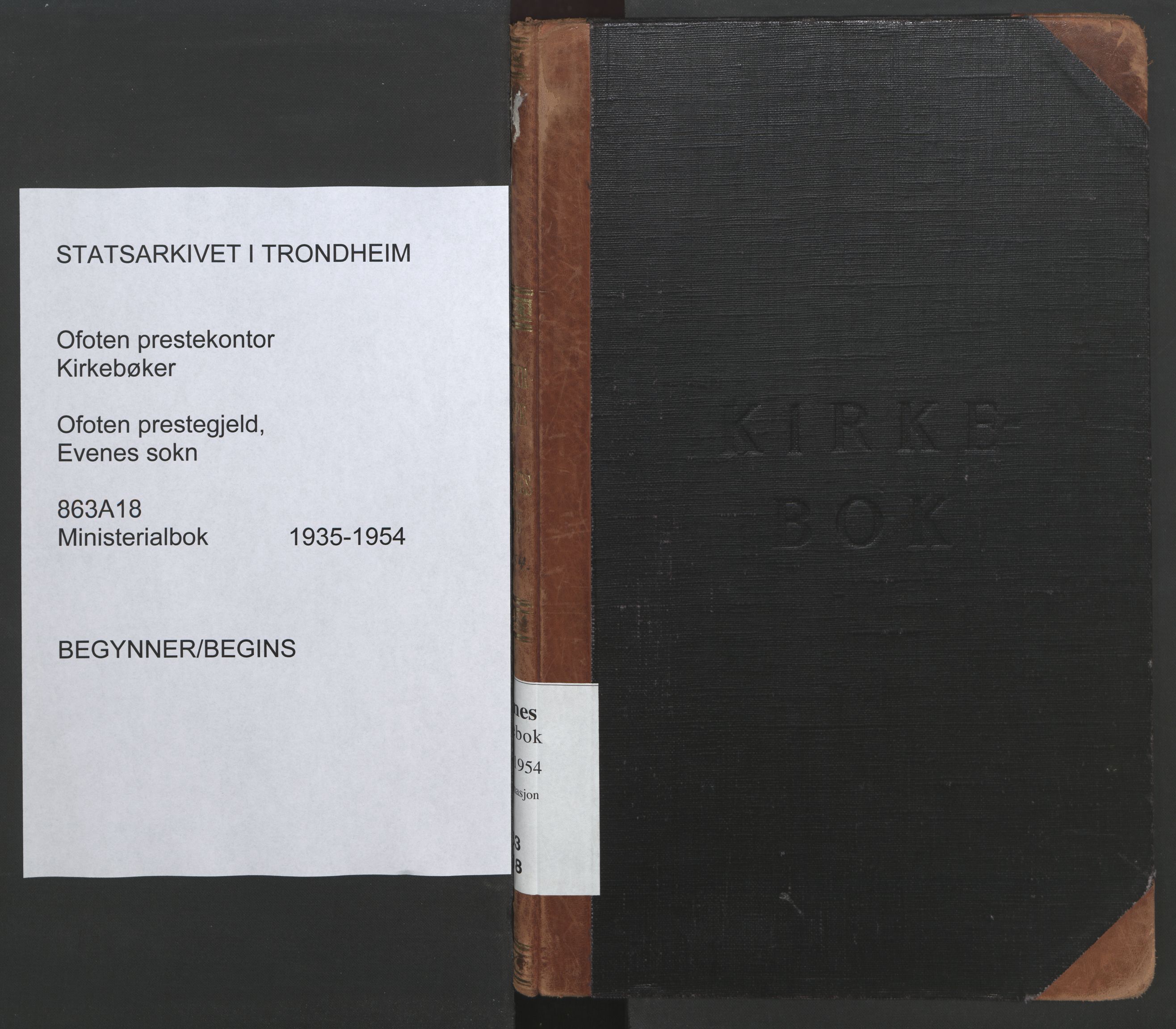 Ministerialprotokoller, klokkerbøker og fødselsregistre - Nordland, SAT/A-1459/863/L0906: Parish register (official) no. 863A18, 1935-1954