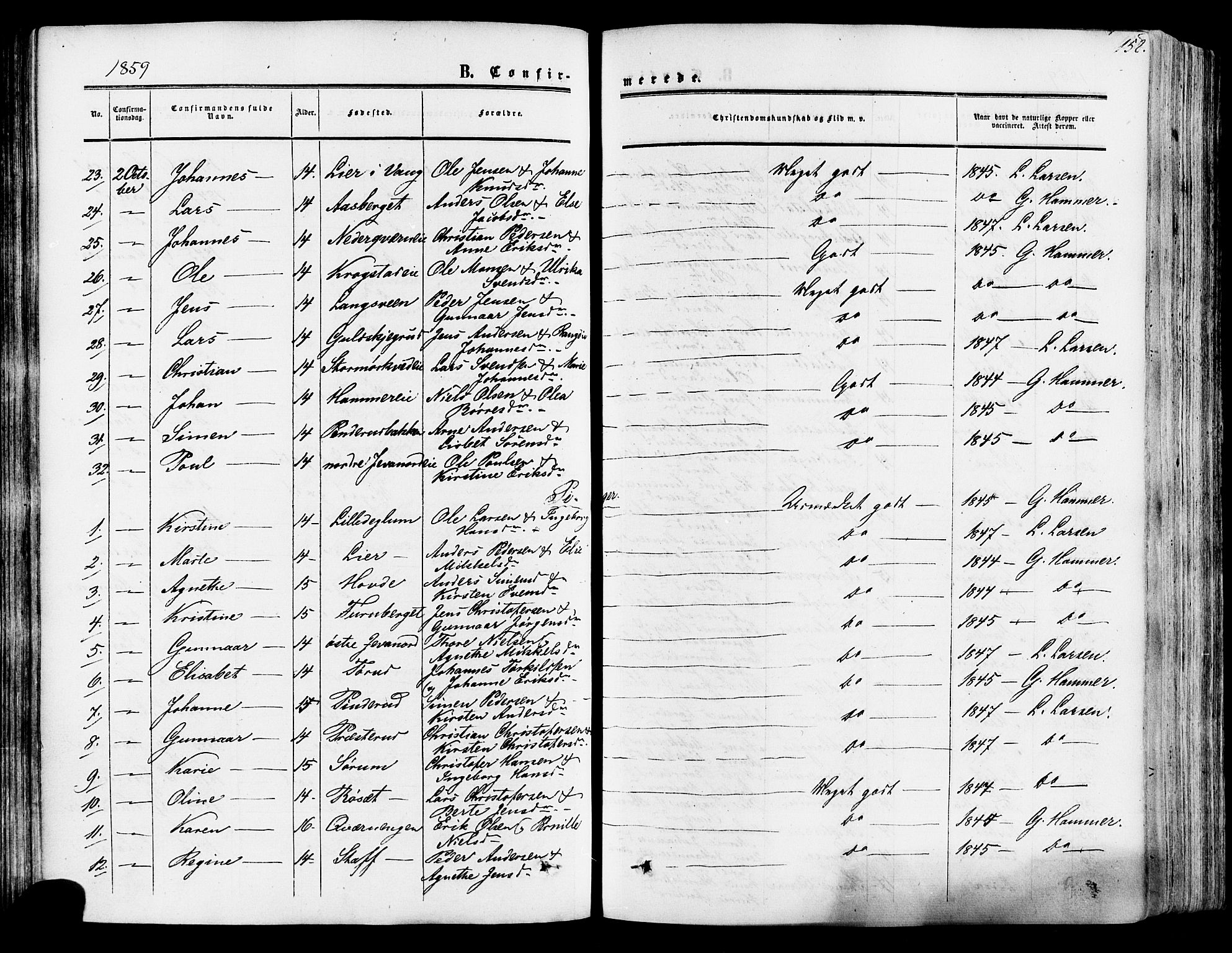 Vang prestekontor, Hedmark, SAH/PREST-008/H/Ha/Haa/L0013: Parish register (official) no. 13, 1855-1879, p. 158
