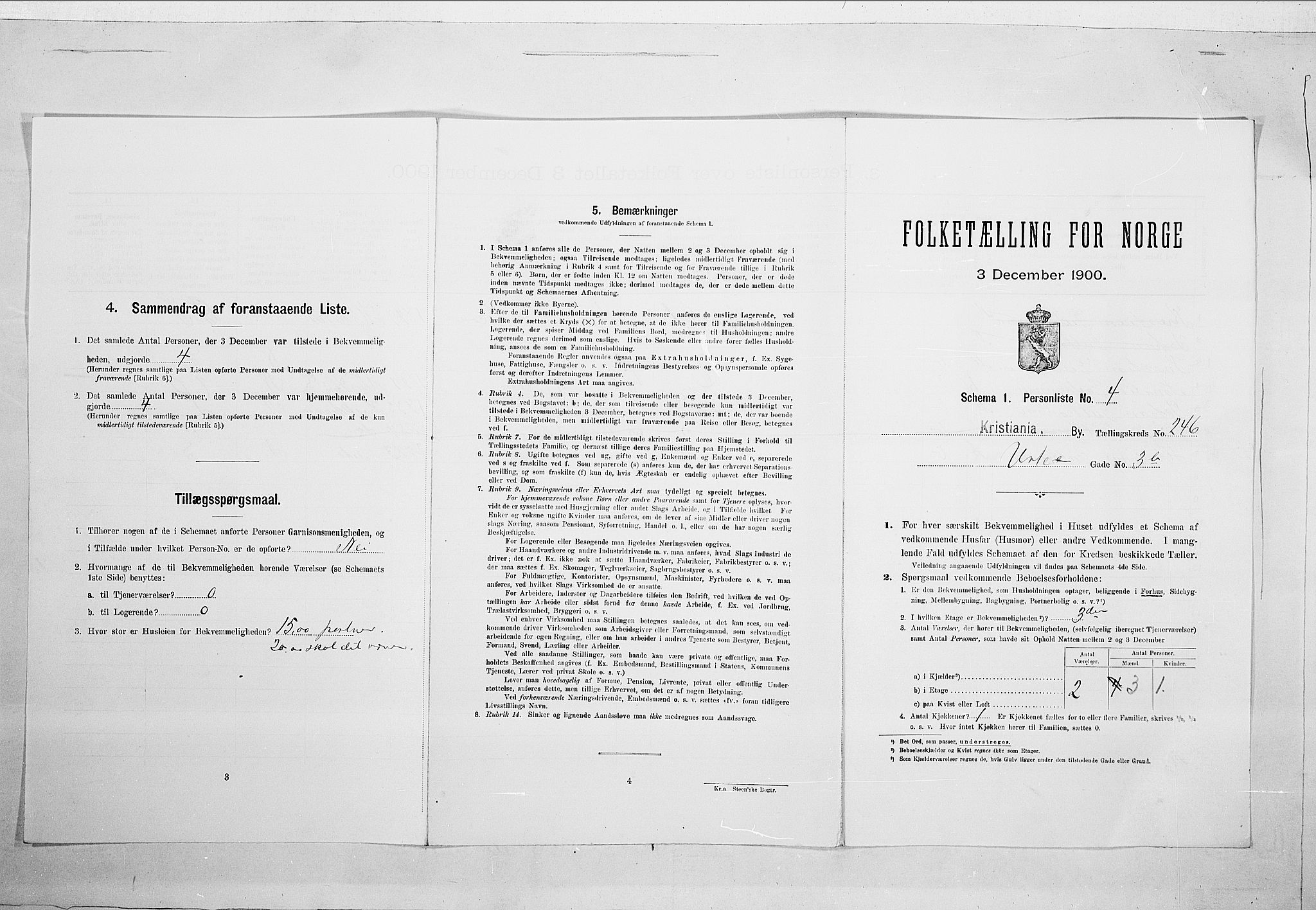 SAO, 1900 census for Kristiania, 1900, p. 108529