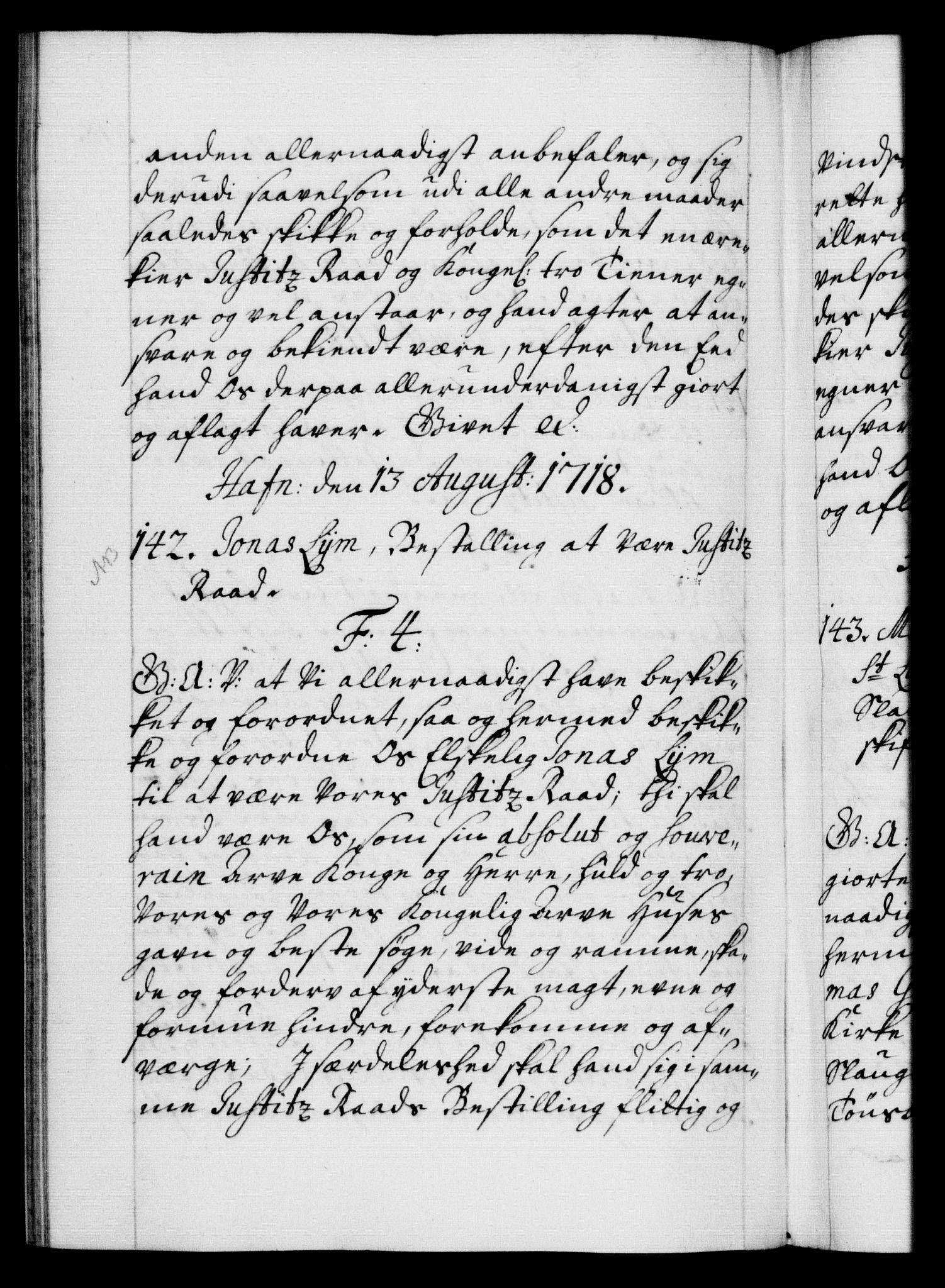 Danske Kanselli 1572-1799, AV/RA-EA-3023/F/Fc/Fca/Fcaa/L0022: Norske registre, 1716-1719, p. 378b