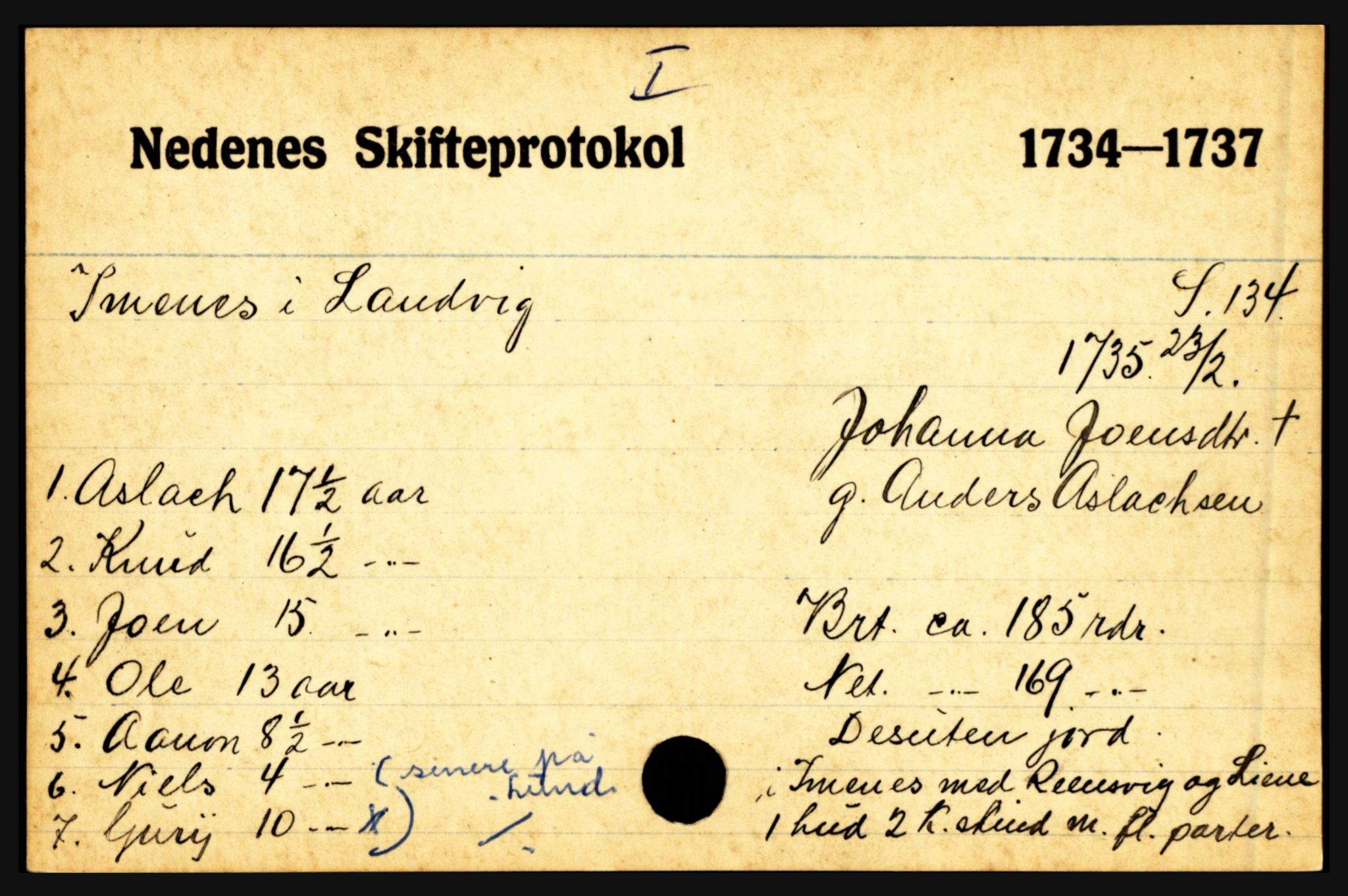 Nedenes sorenskriveri før 1824, AV/SAK-1221-0007/H, p. 13971