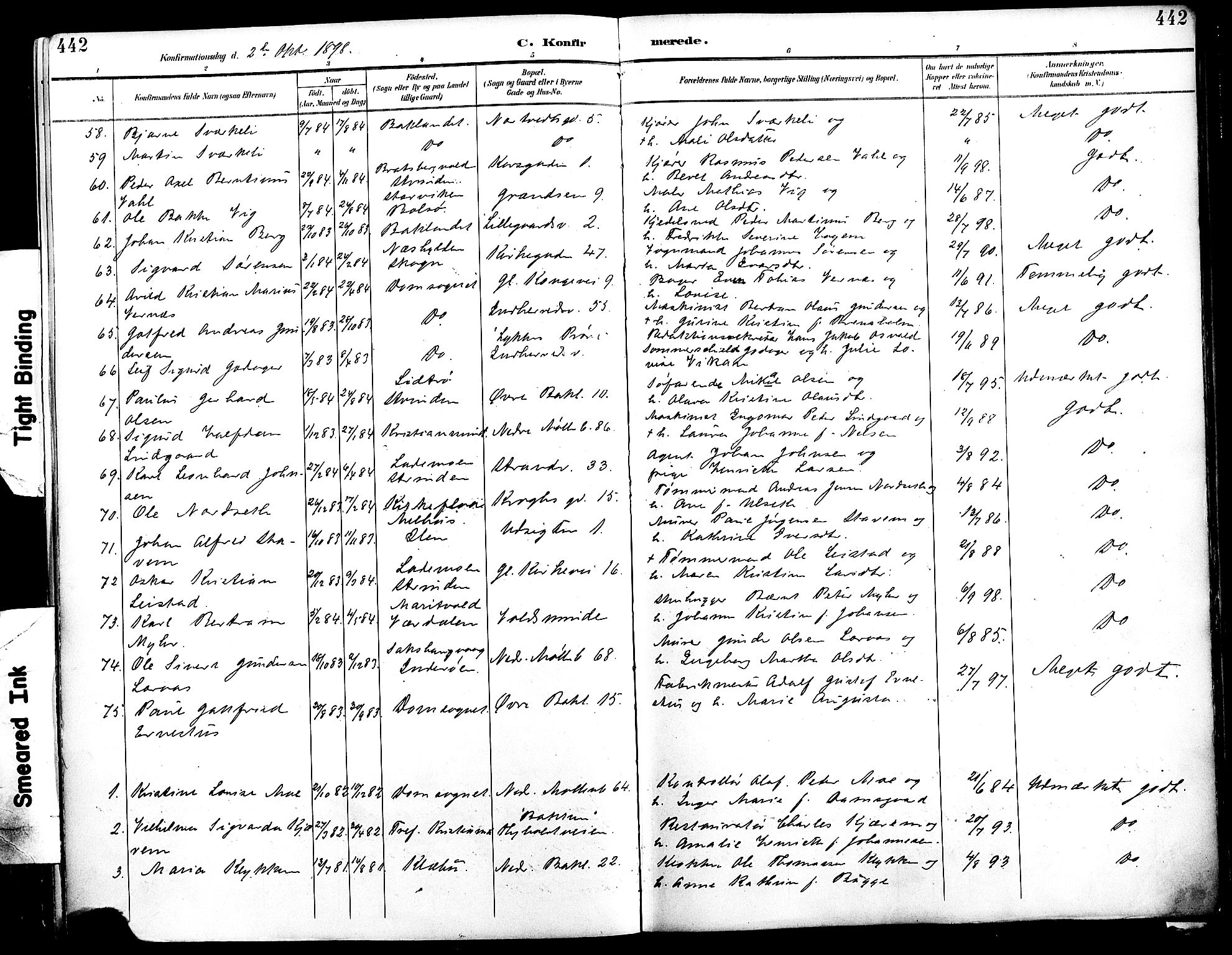 Ministerialprotokoller, klokkerbøker og fødselsregistre - Sør-Trøndelag, AV/SAT-A-1456/604/L0197: Parish register (official) no. 604A18, 1893-1900, p. 442