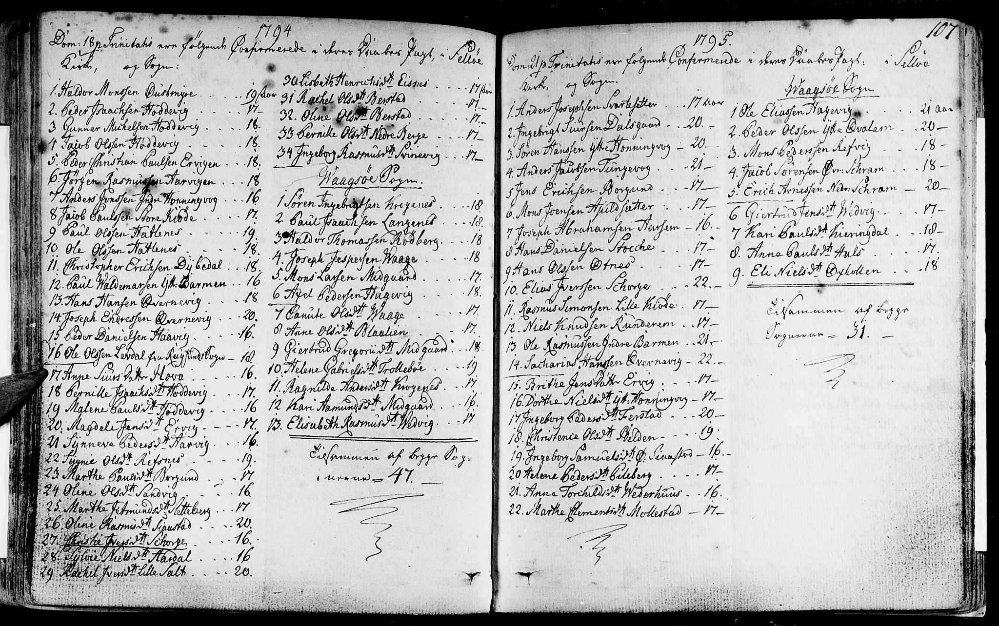 Selje sokneprestembete, AV/SAB-A-99938/H/Ha/Haa/Haaa: Parish register (official) no. A 6, 1782-1806, p. 107